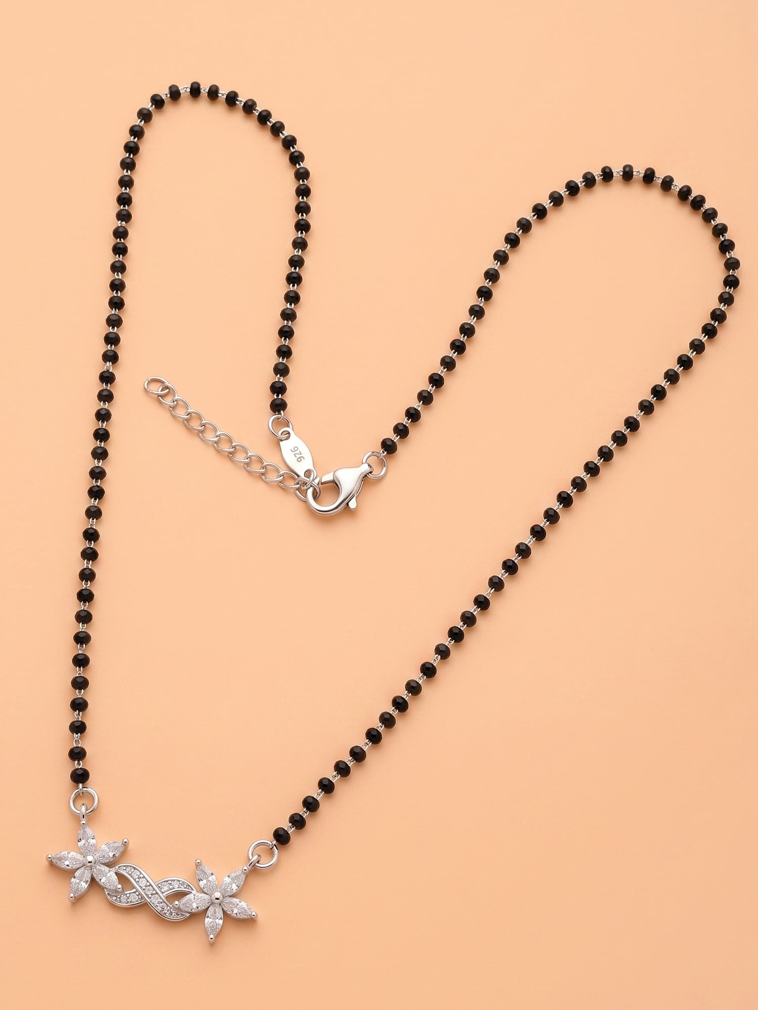 CZ Floral Infinity Mangalsutra