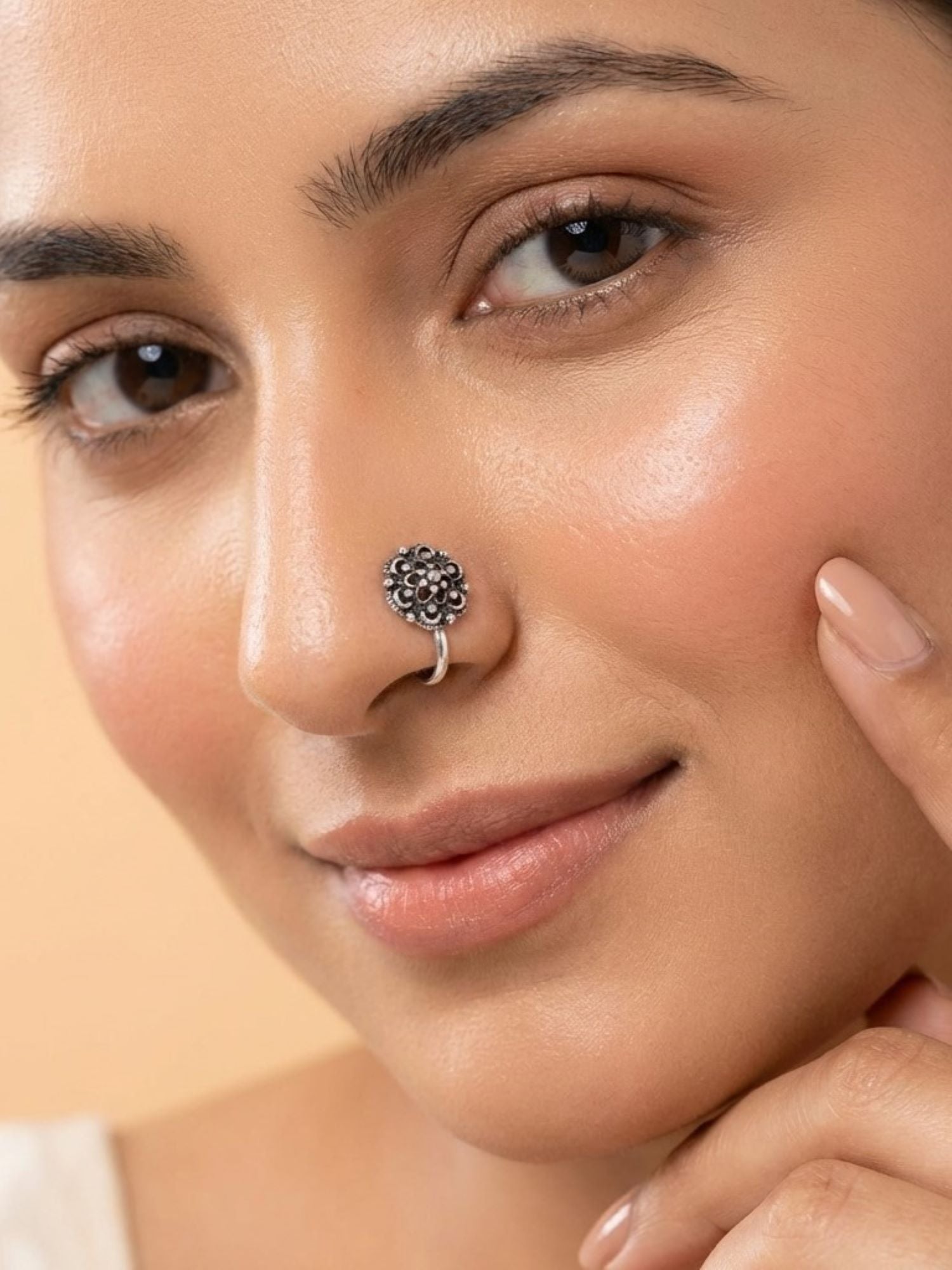 Braided Blossom Nose Pin