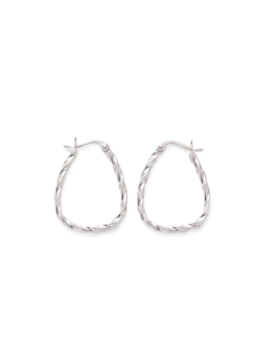 Twisted Teardrop Hoop Earrings