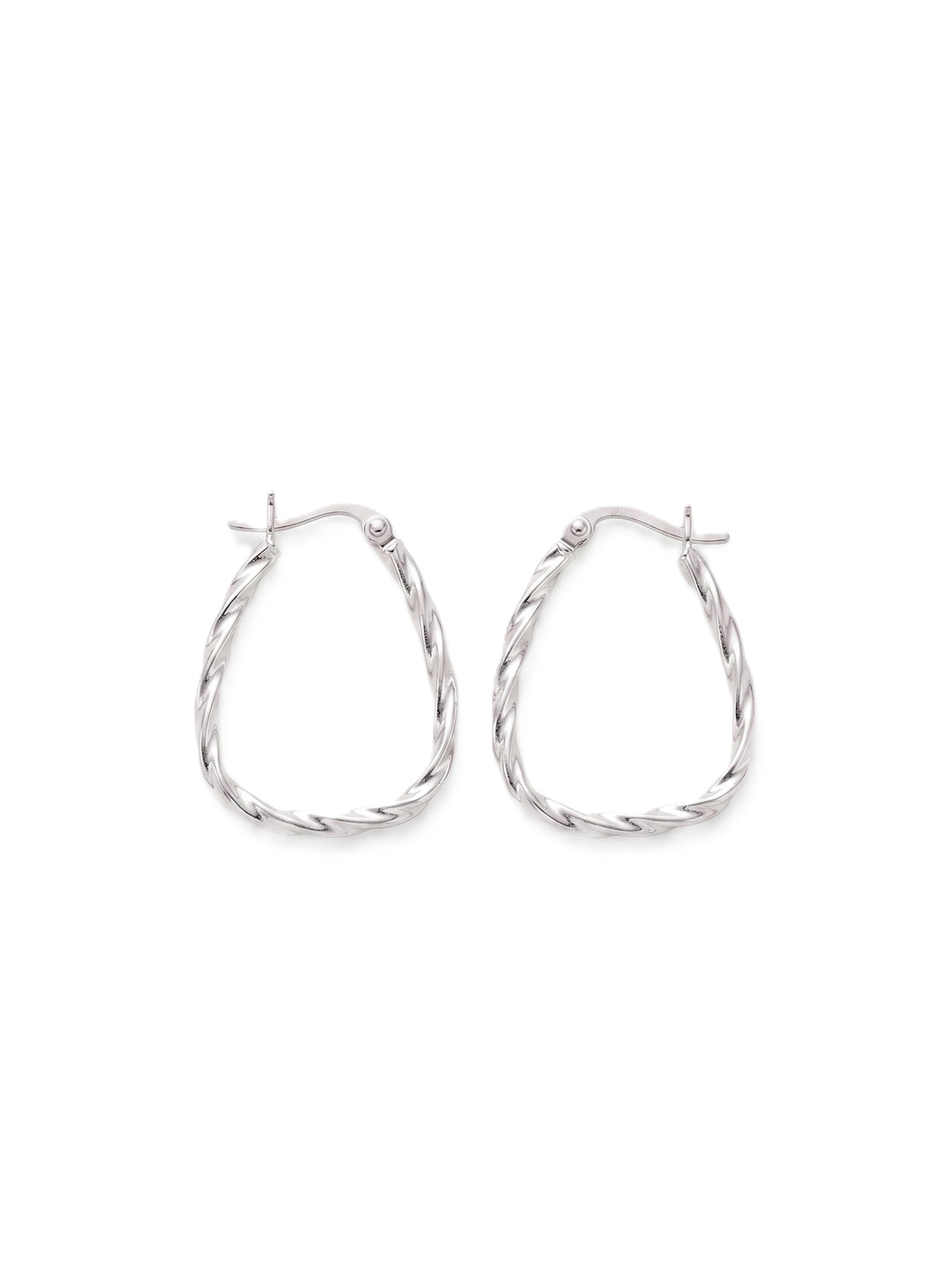 Twisted Teardrop Hoop Earrings