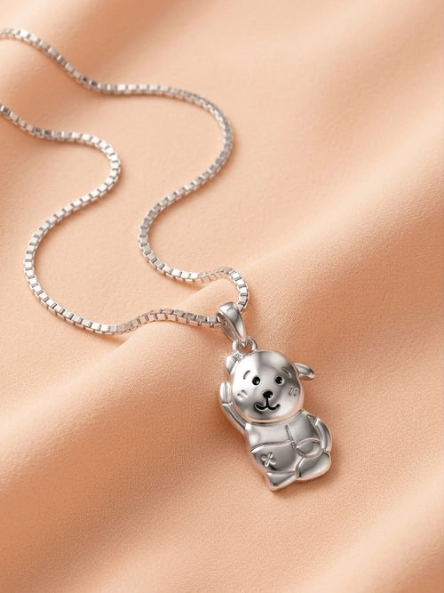 Chubby Puppy Dog Pendant Necklace for Kids
