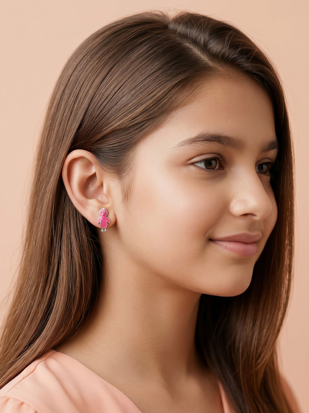 Rosy Chicklet Studs