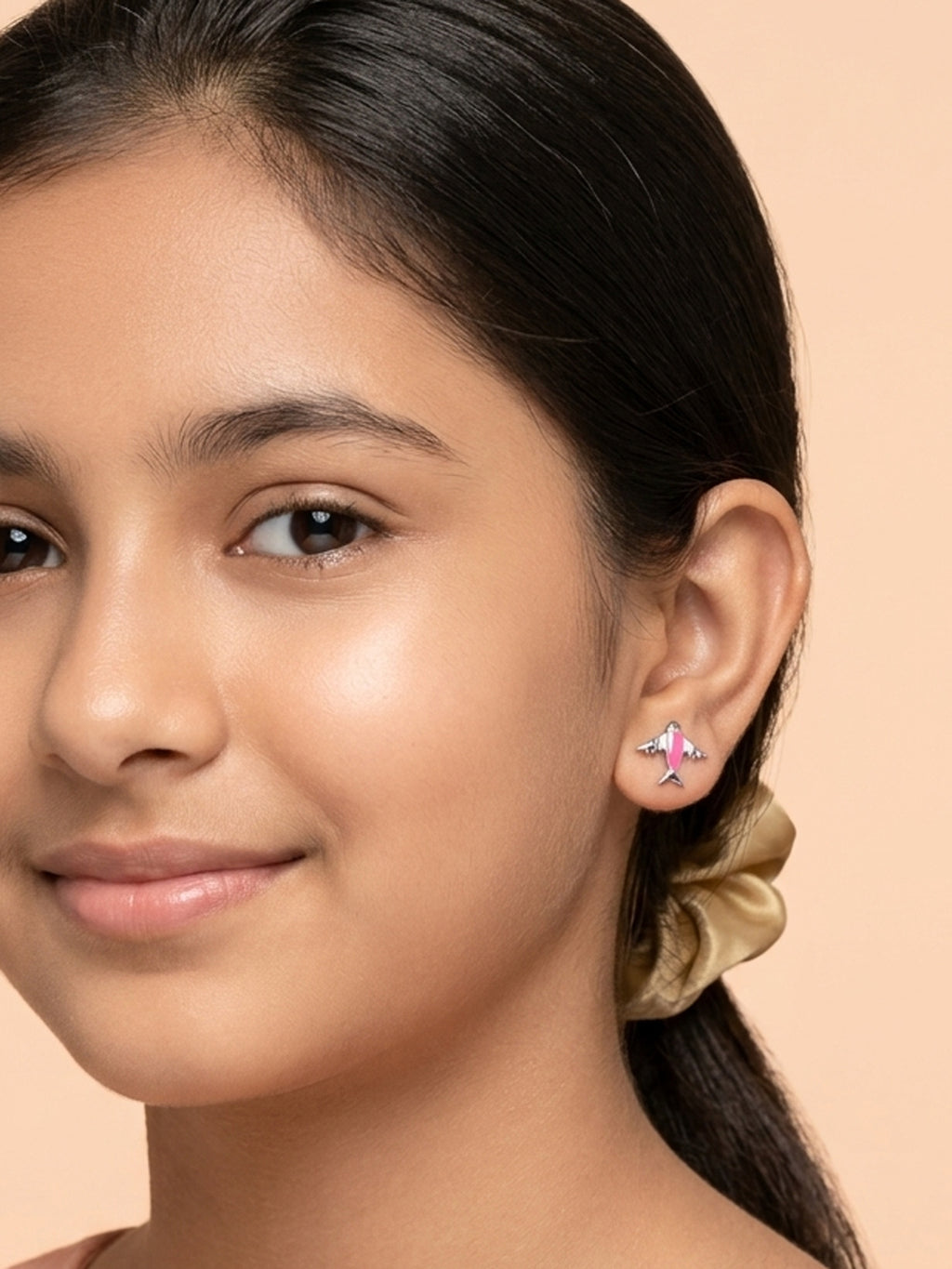Jet-Setter Pink Plane Studs
