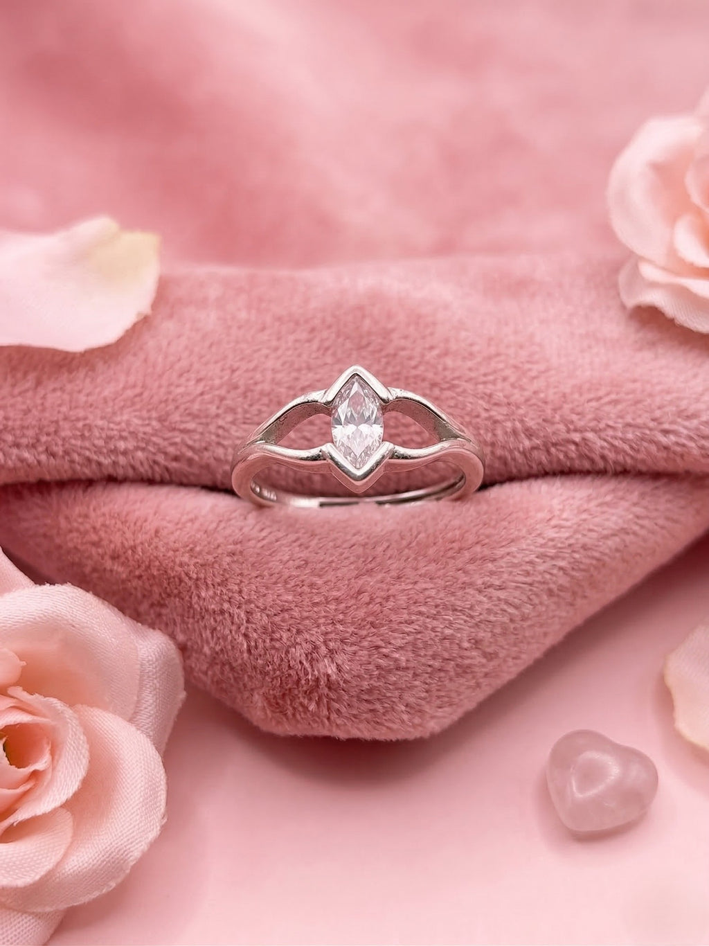 Marquise Stellar Silver Ring
