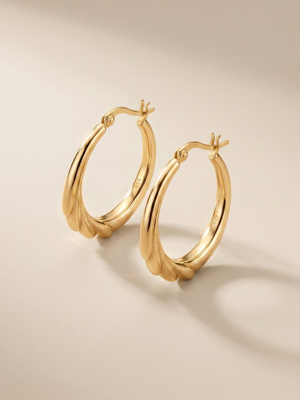 Gilded Floral Hoops