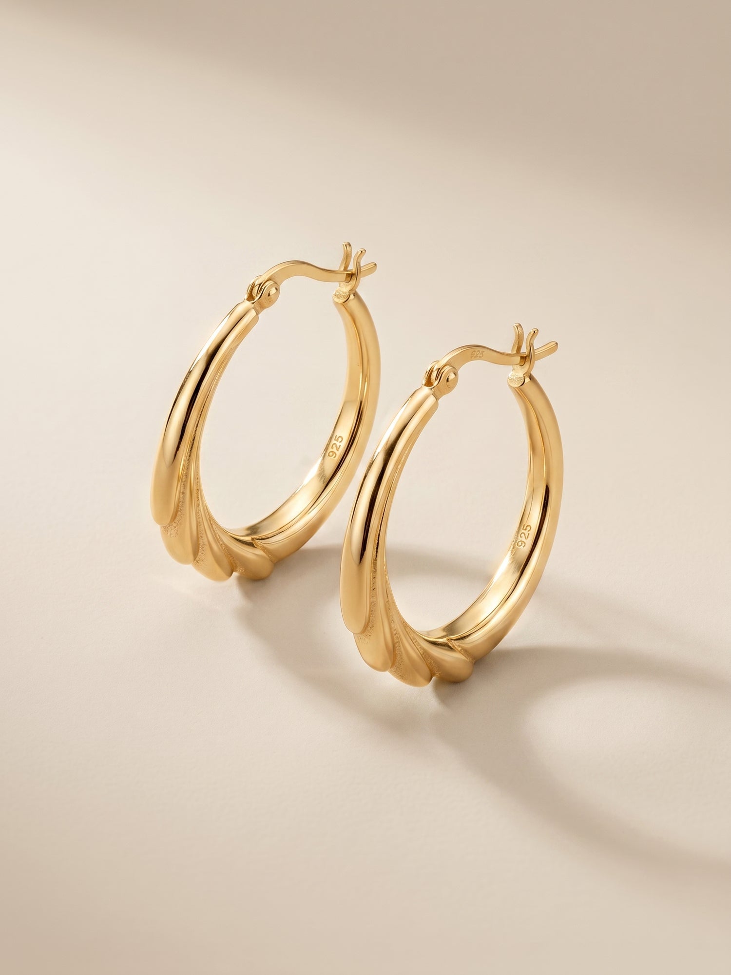 Gilded Floral Hoops
