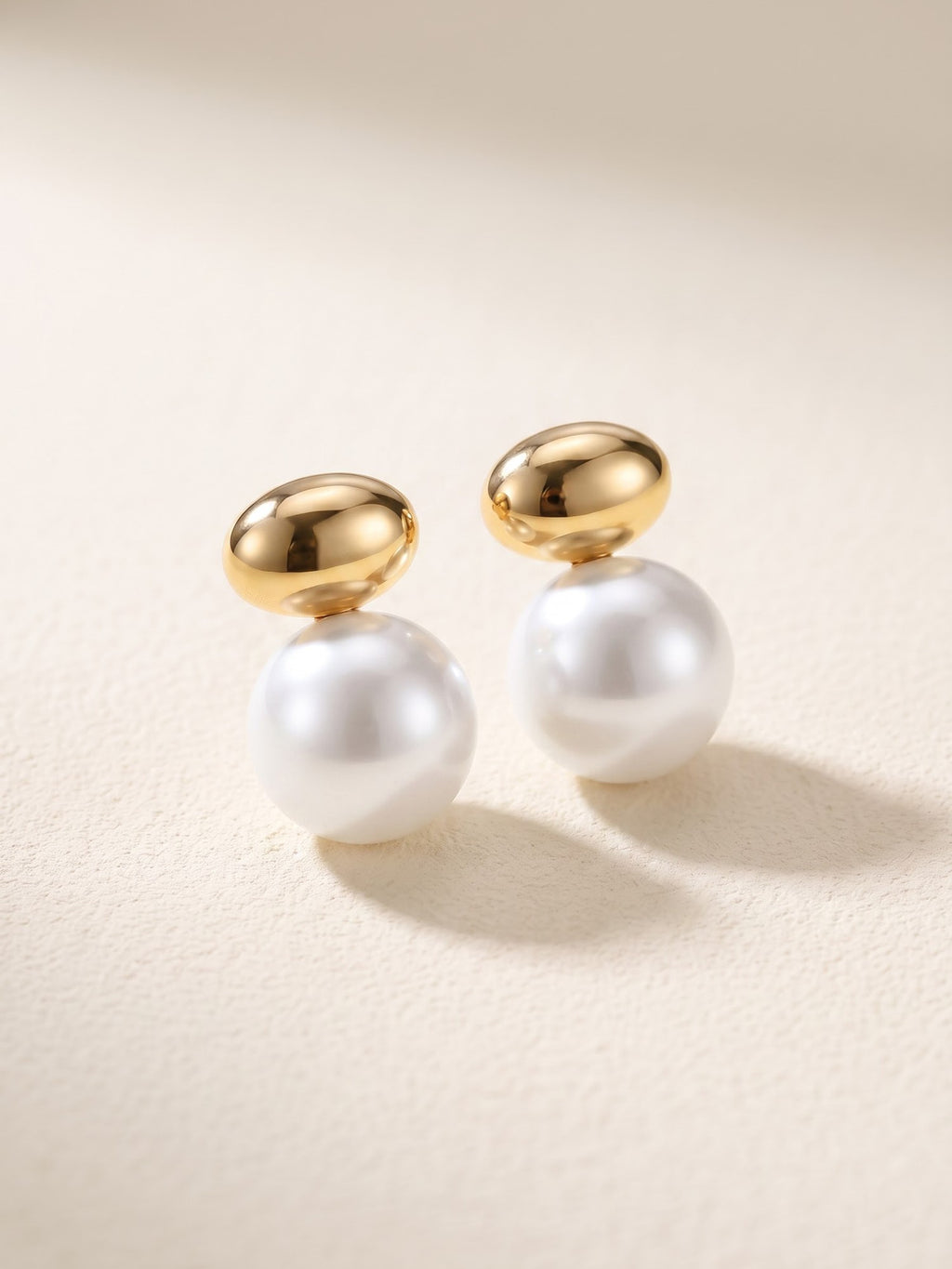 The Golden Dome Pearl Drop Earrings