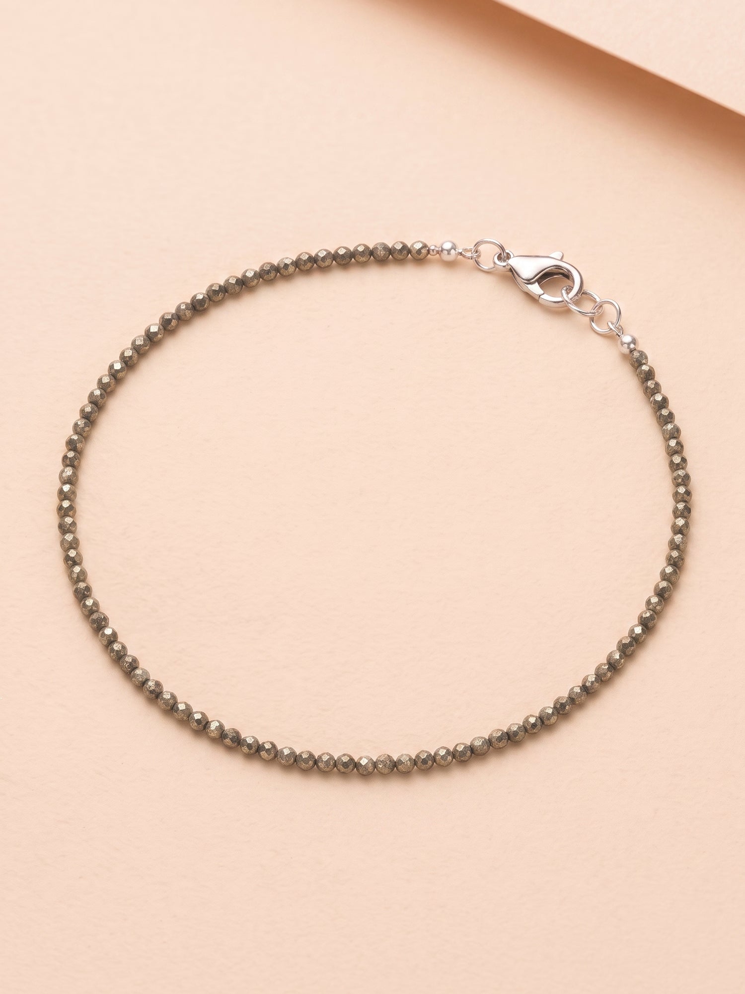 Ember Metallic Pyrite Beaded Bracelet