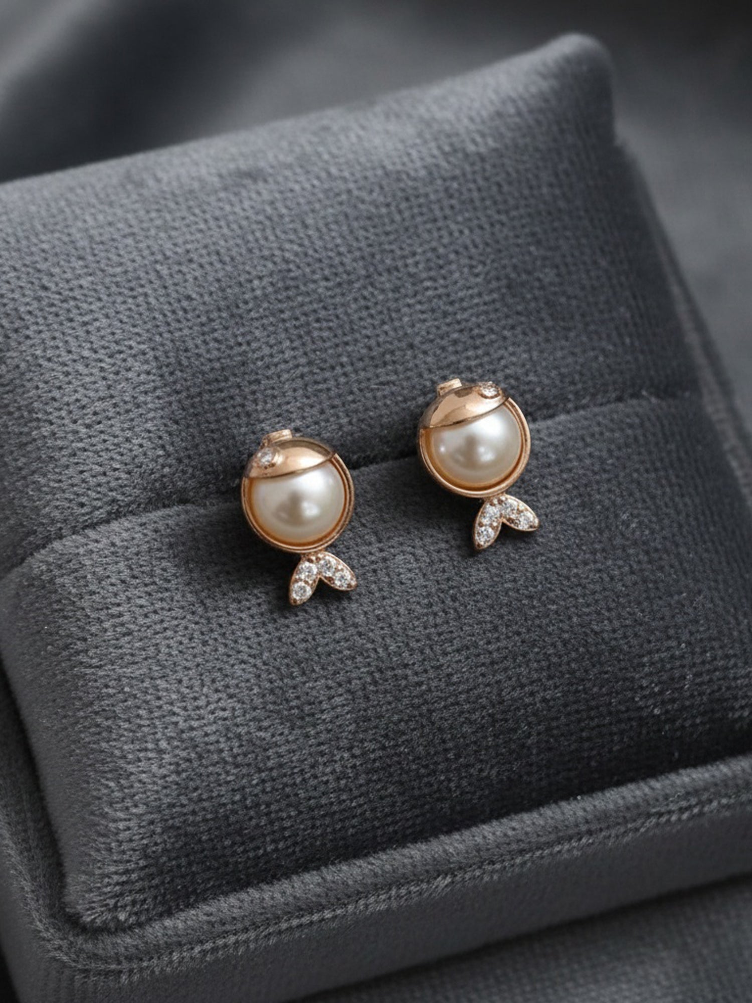 Gilded Oceanic Pearl Studs