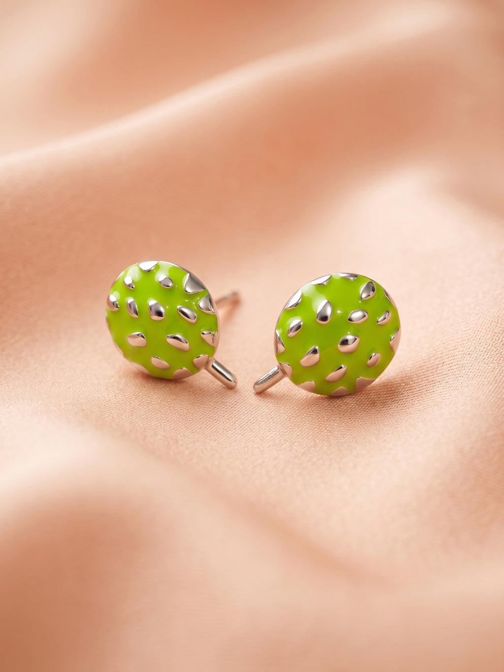 Electric Lime Custard Apple Studs