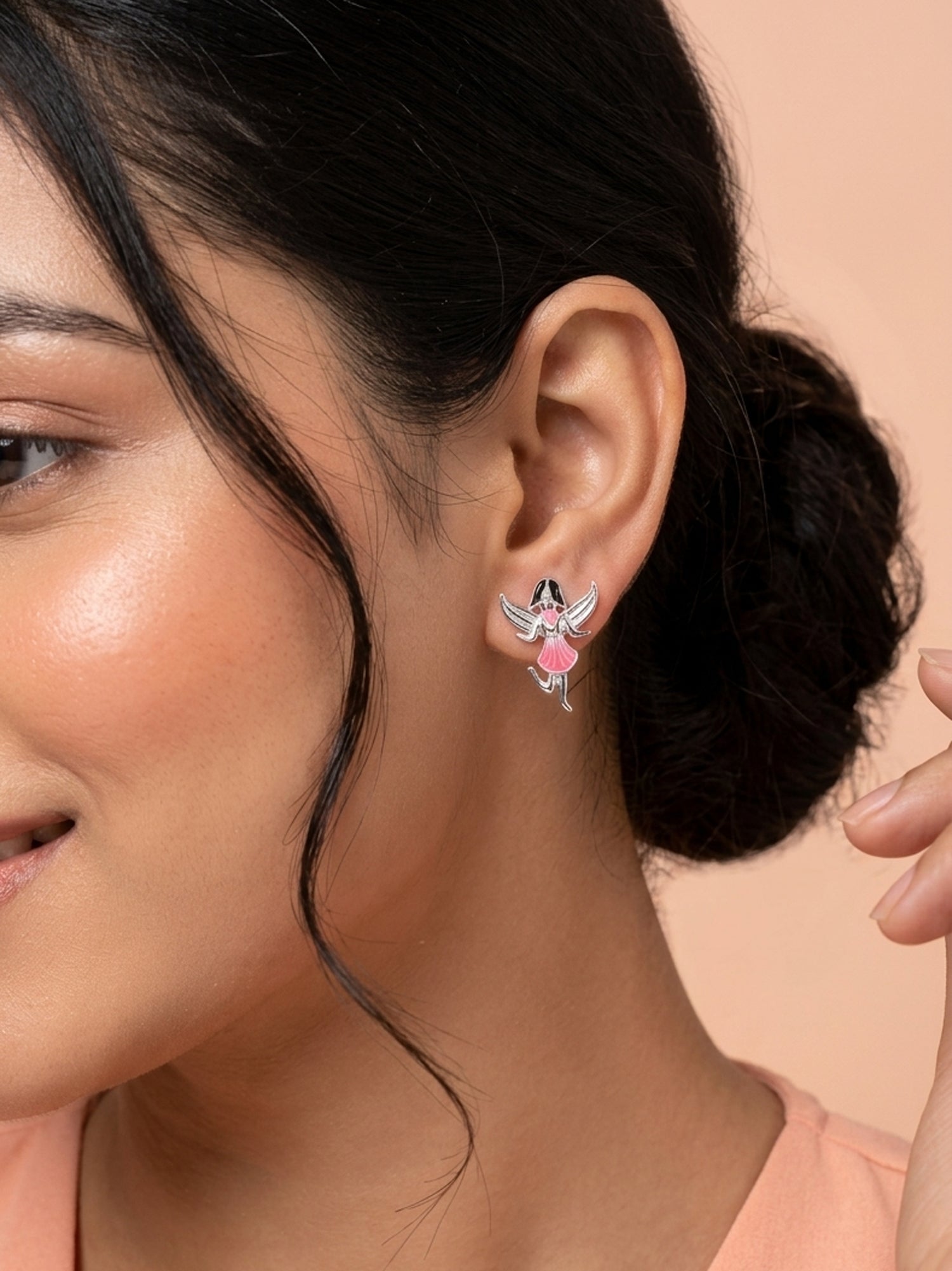 Silver Whimsical Fairy Studs