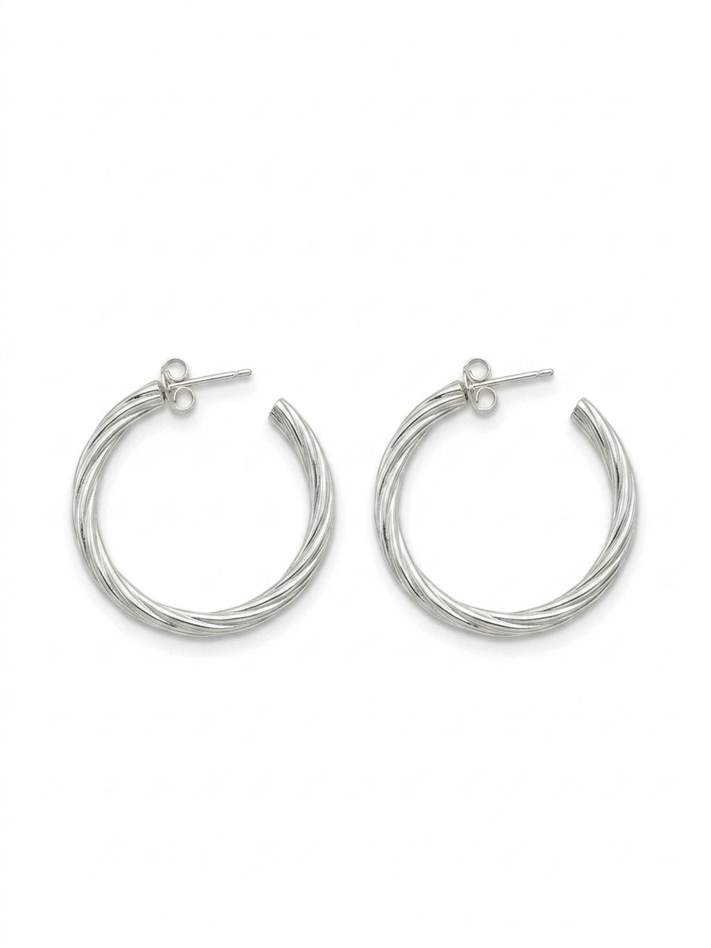 Braided Twist Open Hoops