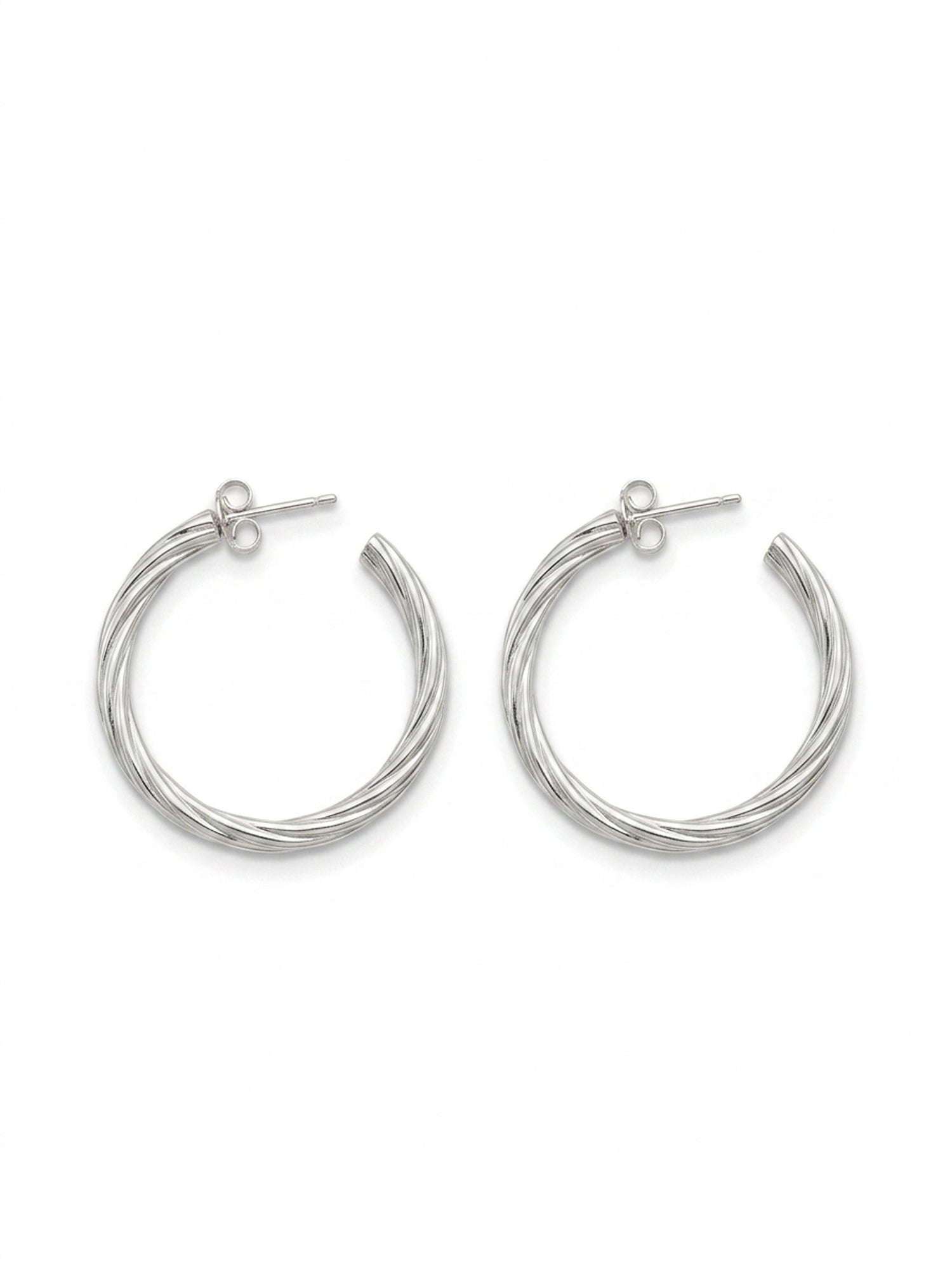 Braided Twist Open Hoops