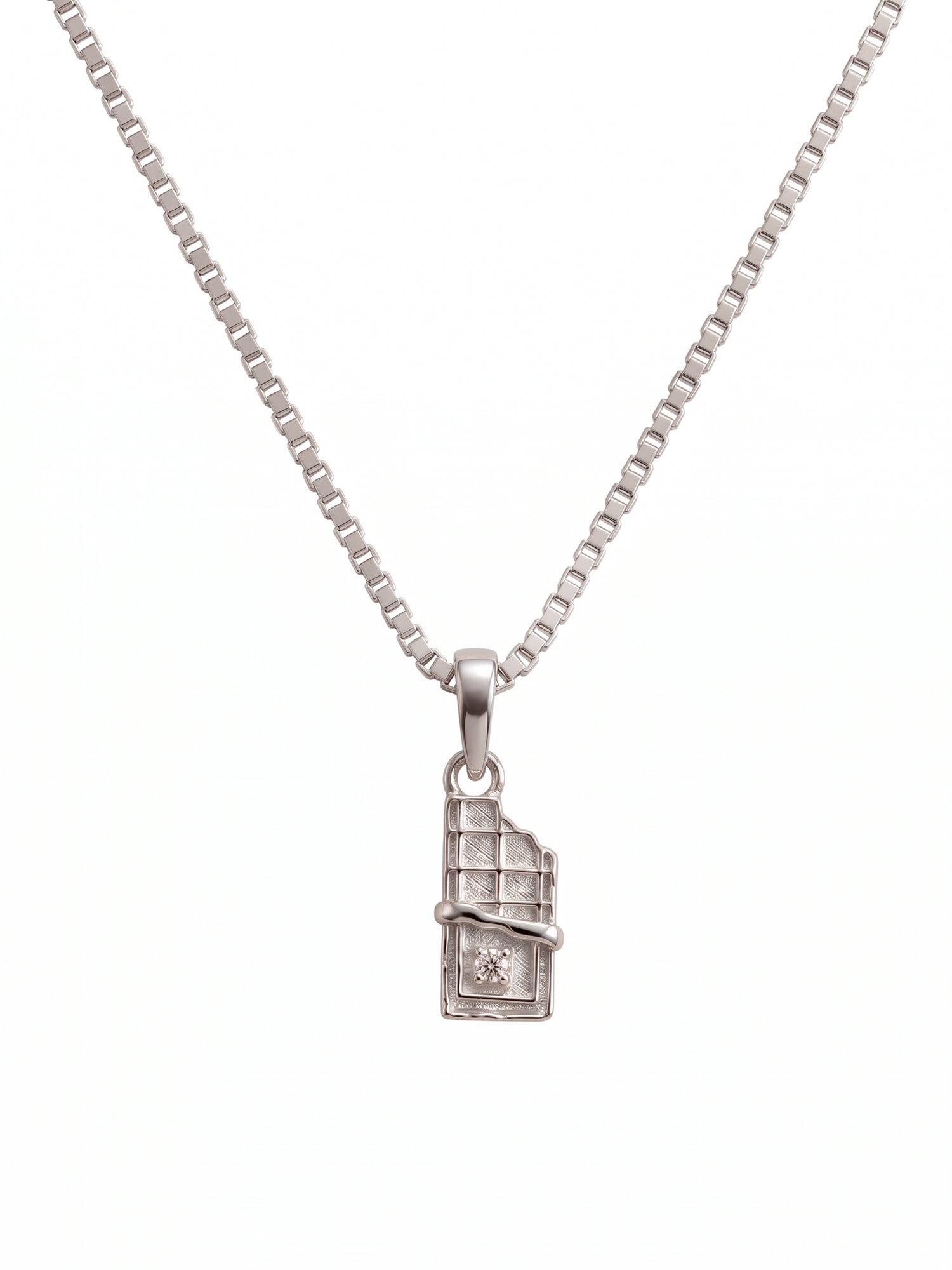 Kids Miniature Chocolate Bar Pendant Necklace