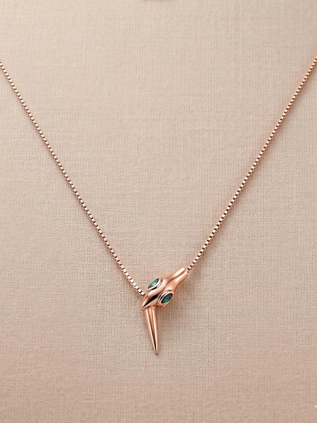 Roseate Serpentine Talon Pendant Necklace