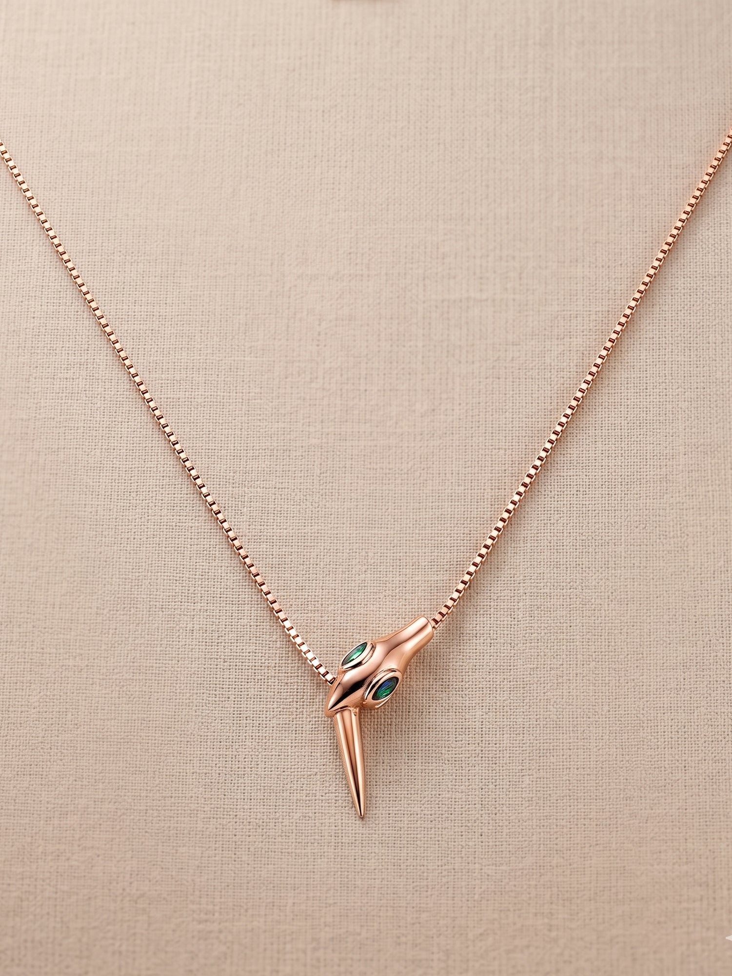 Roseate Serpentine Talon Pendant Necklace
