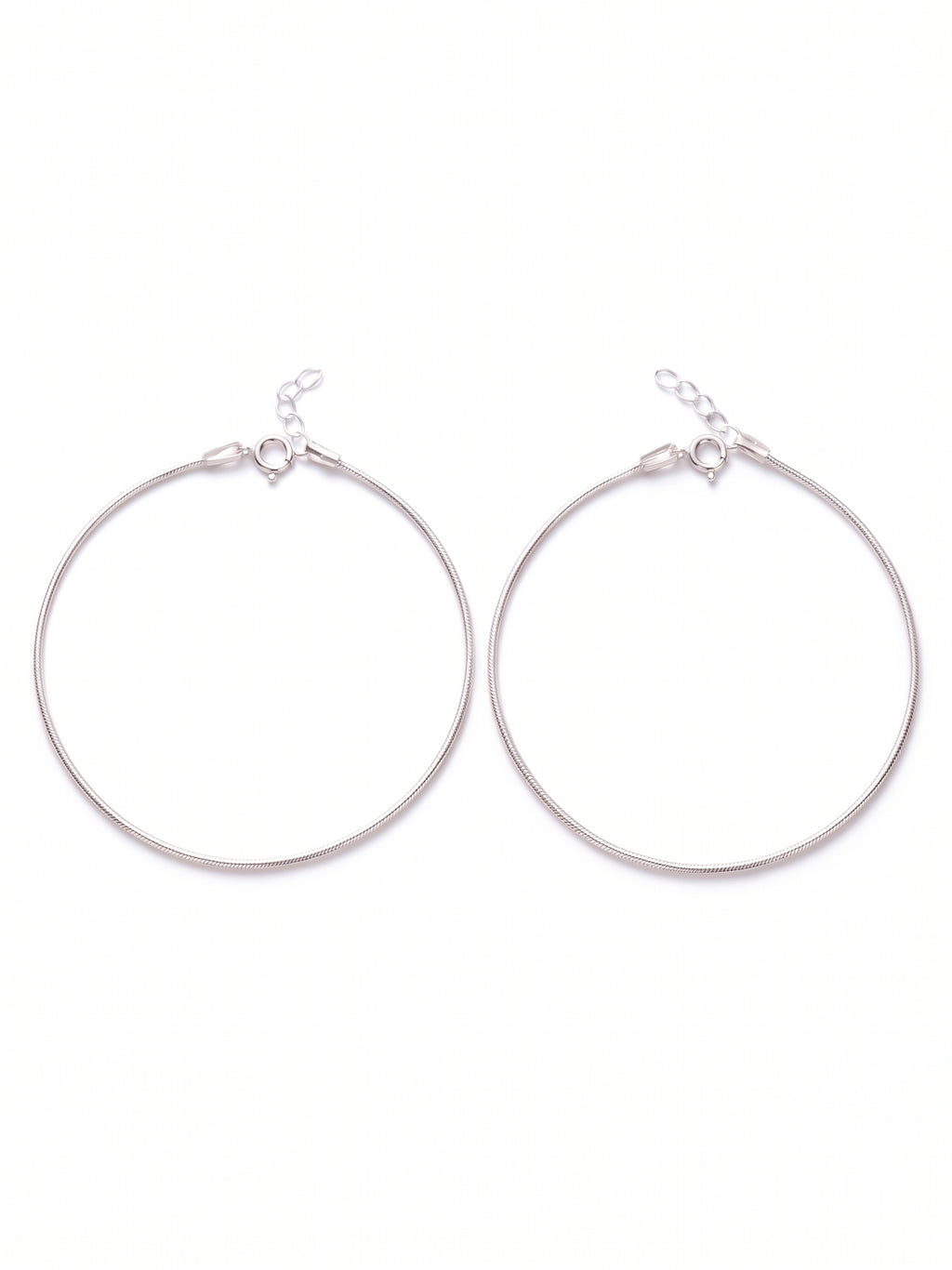 Plain Snake Chain Anklet Set of Two