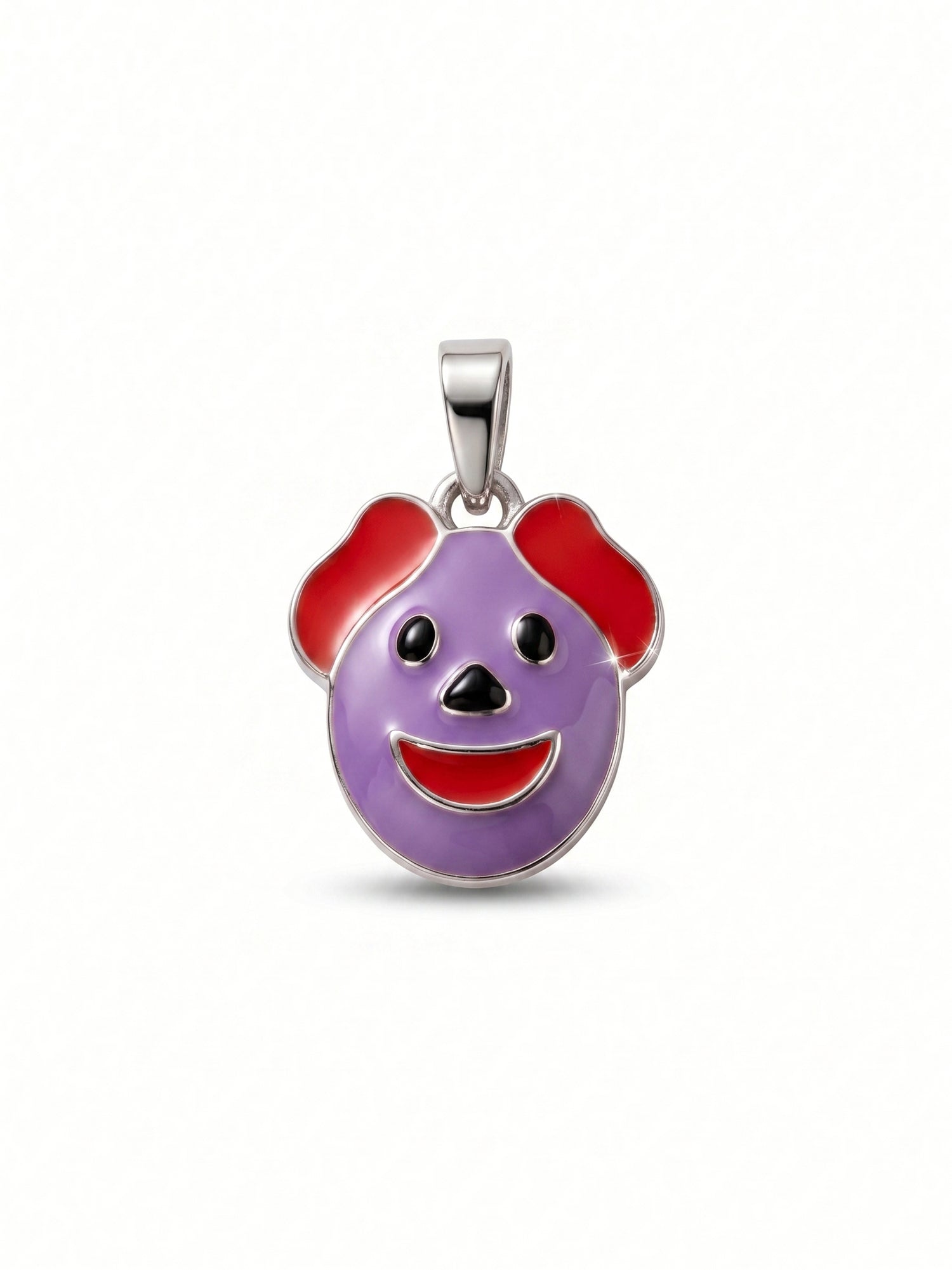 Kids Purple Puppy Face Pendant