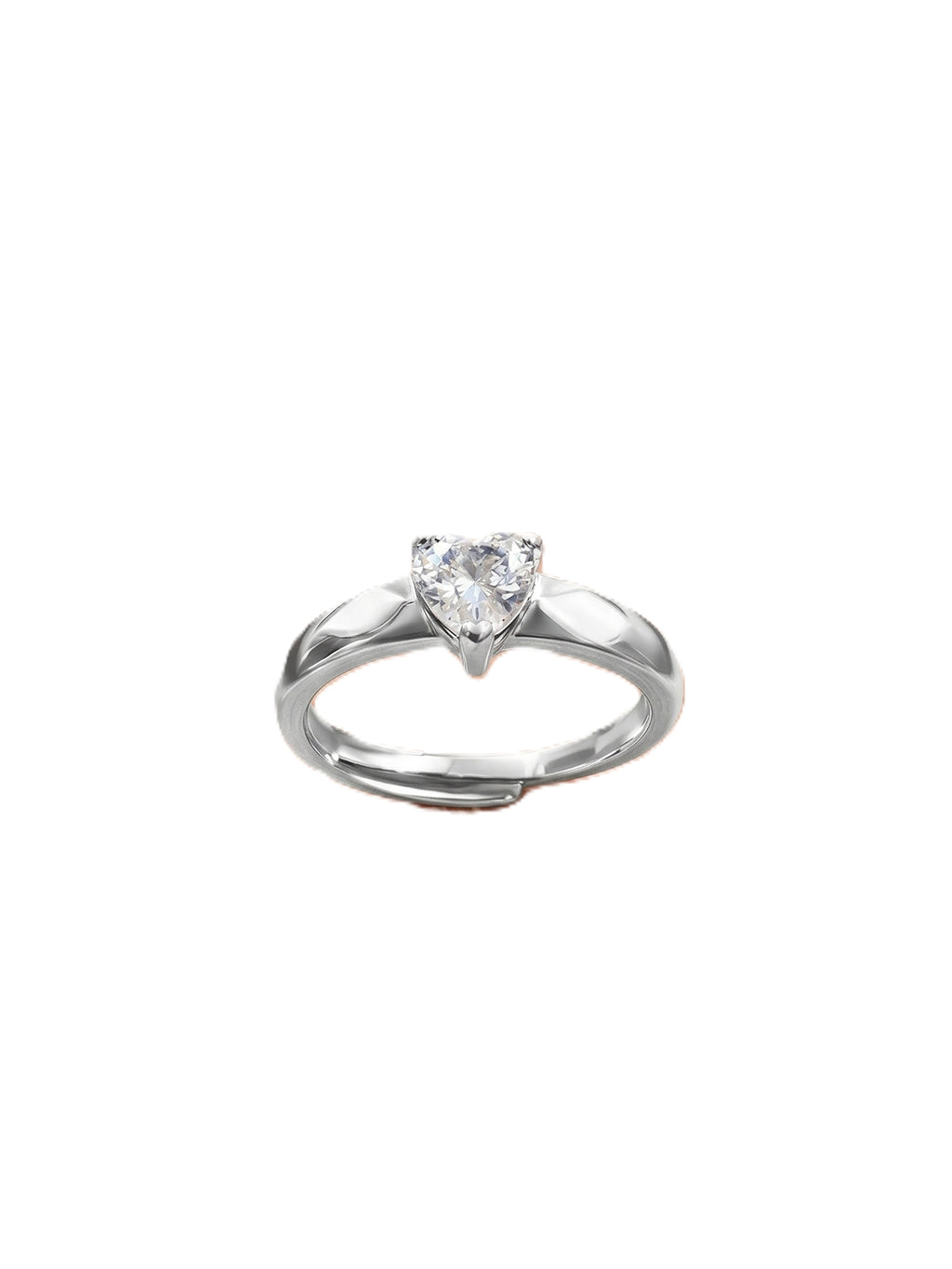 Radiant Heart Solitaire Ring