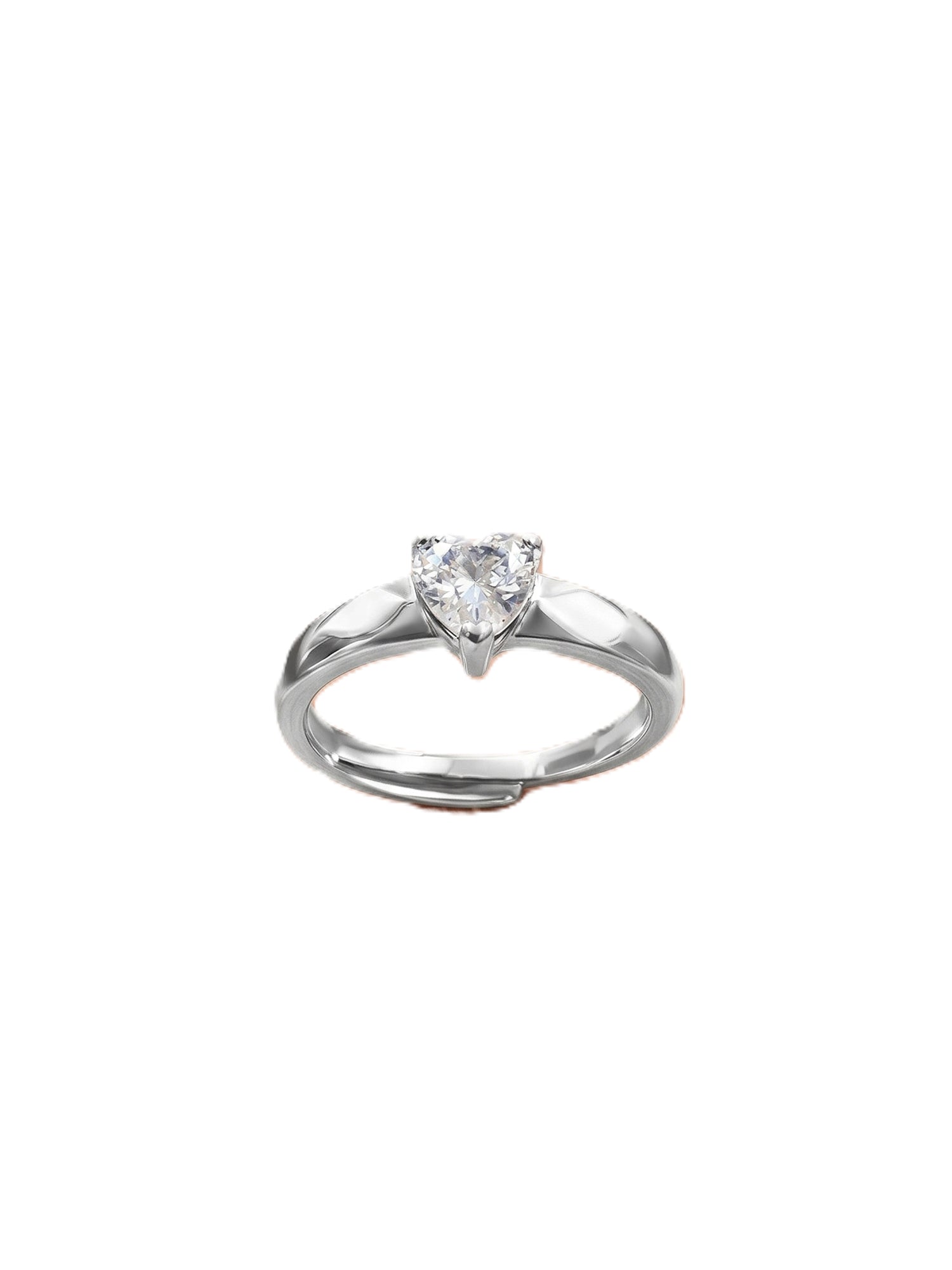 Radiant Heart Solitaire Ring