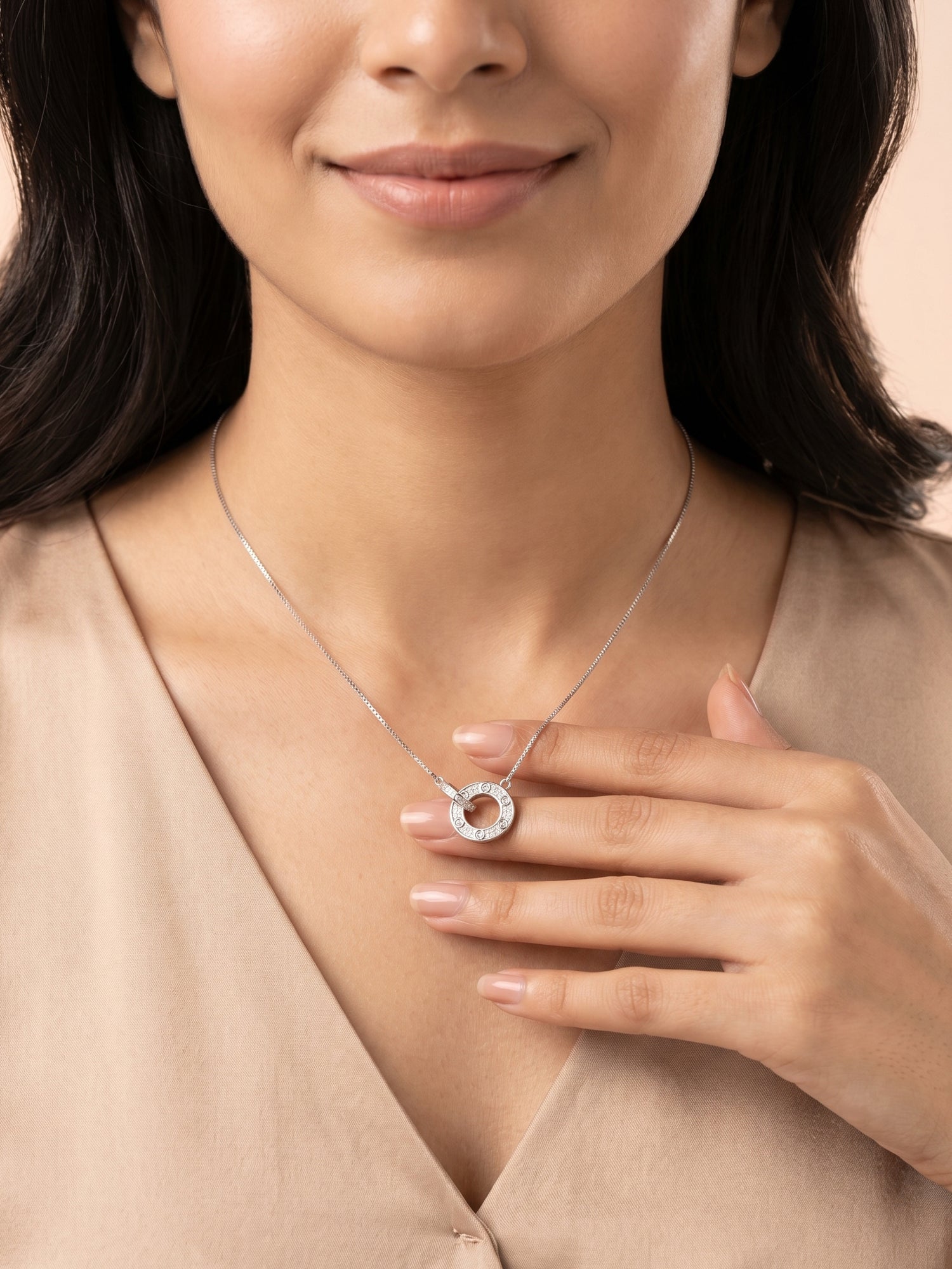 Eternal Orbit Rose Pendant