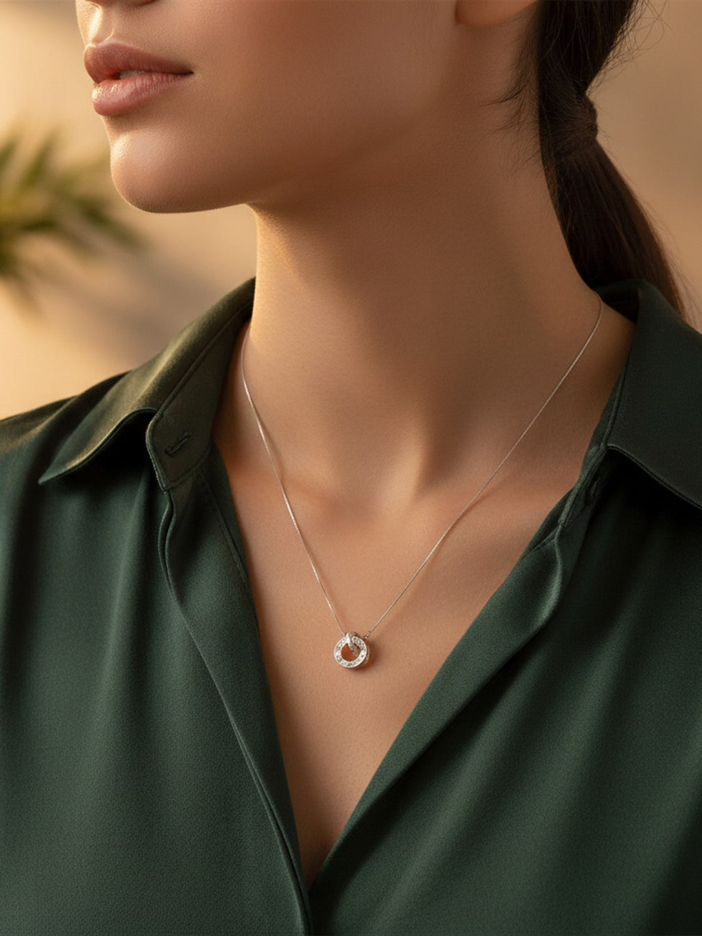 Eternal Orbit Rose Pendant