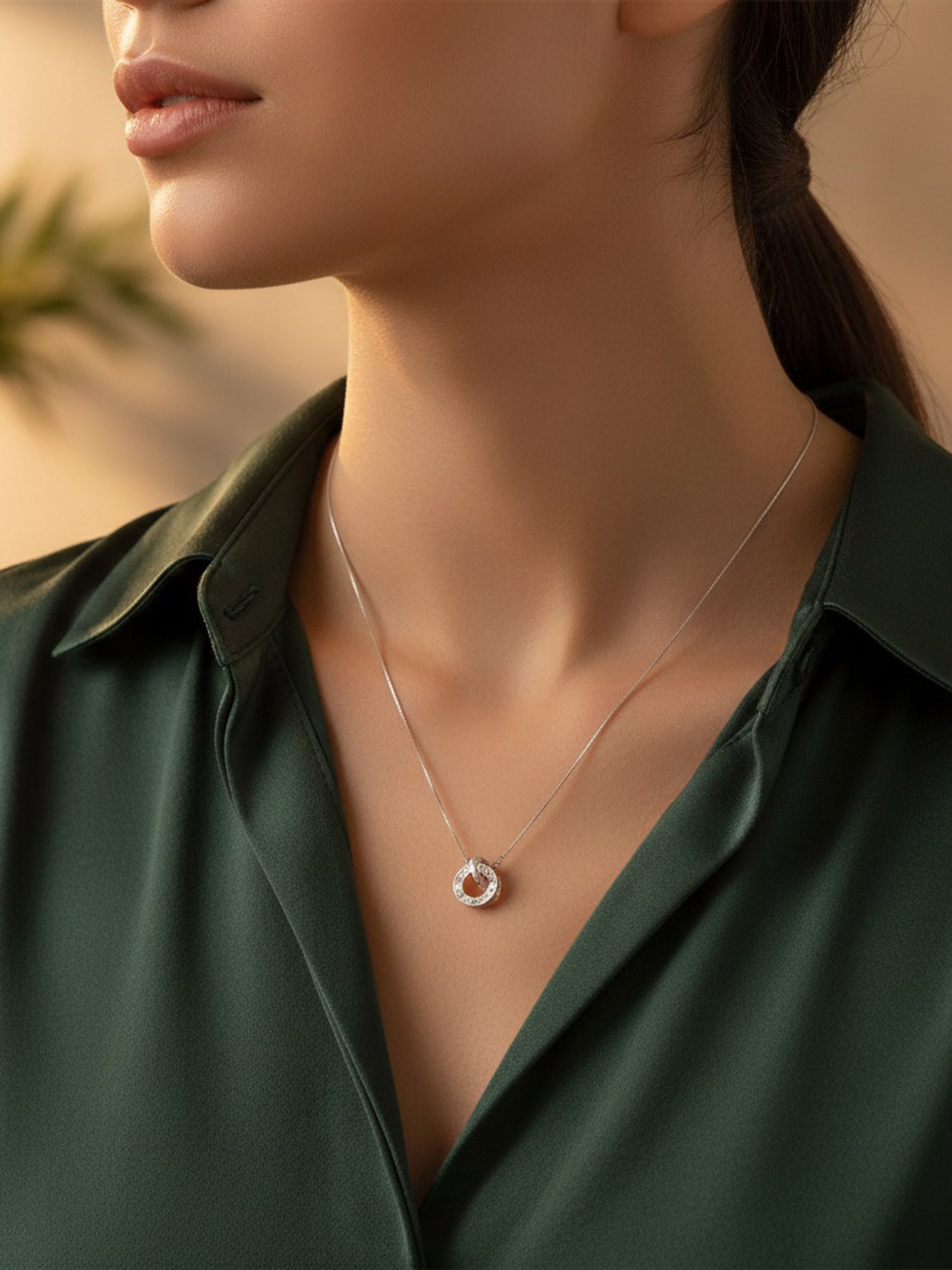 Eternal Orbit Rose Pendant