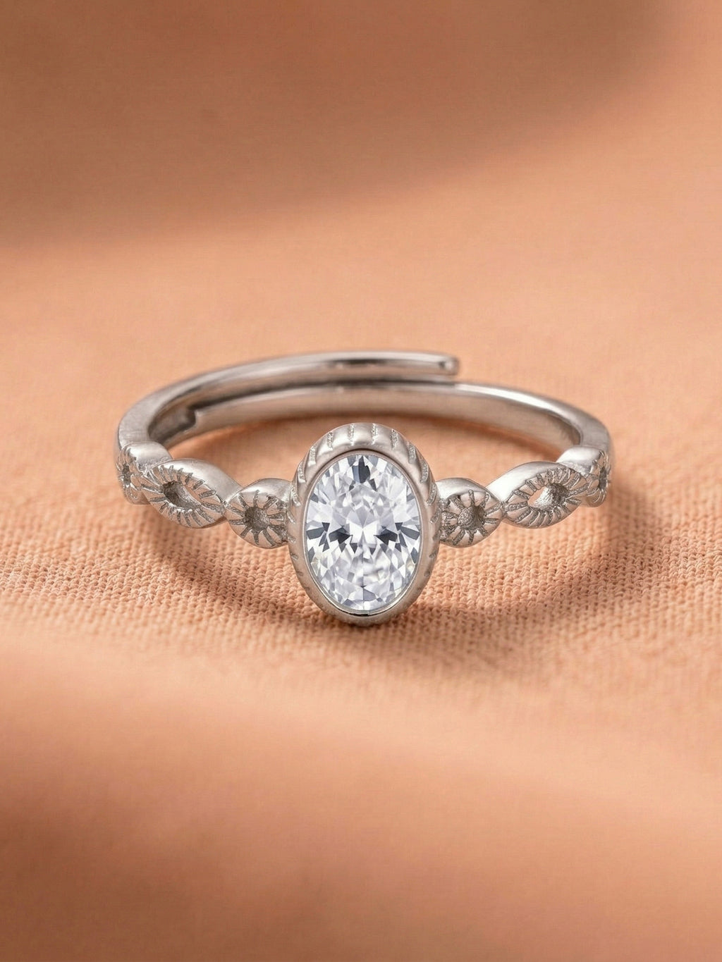 Vintage Oval Halo Ring