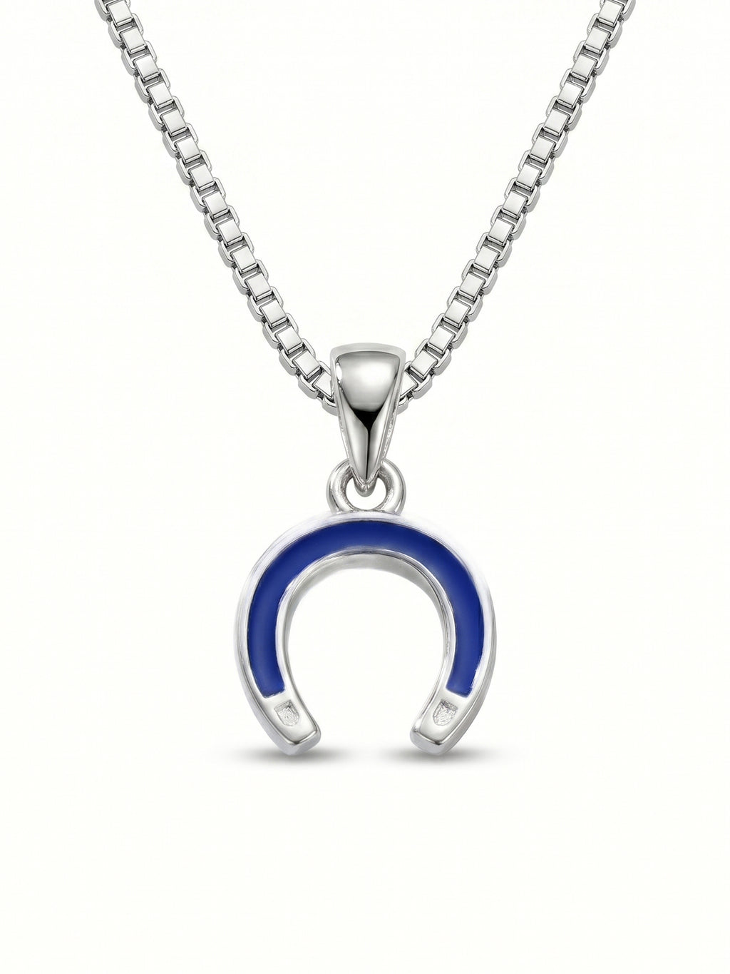 Kids Horseshoe Enamel Pendant Necklace