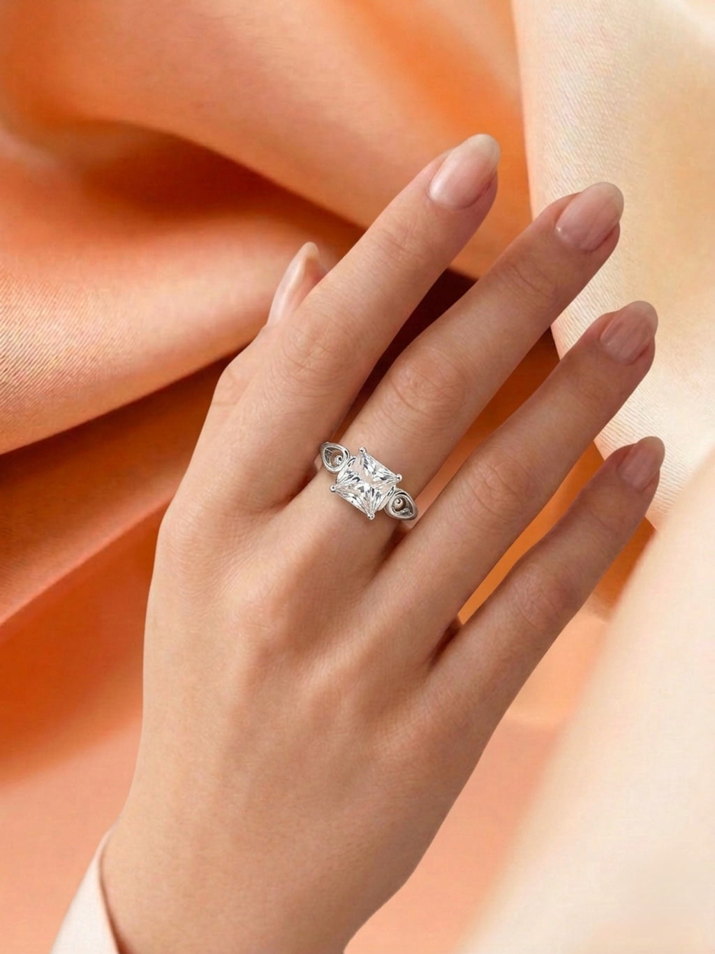 Princess Stellar Solitaire Ring