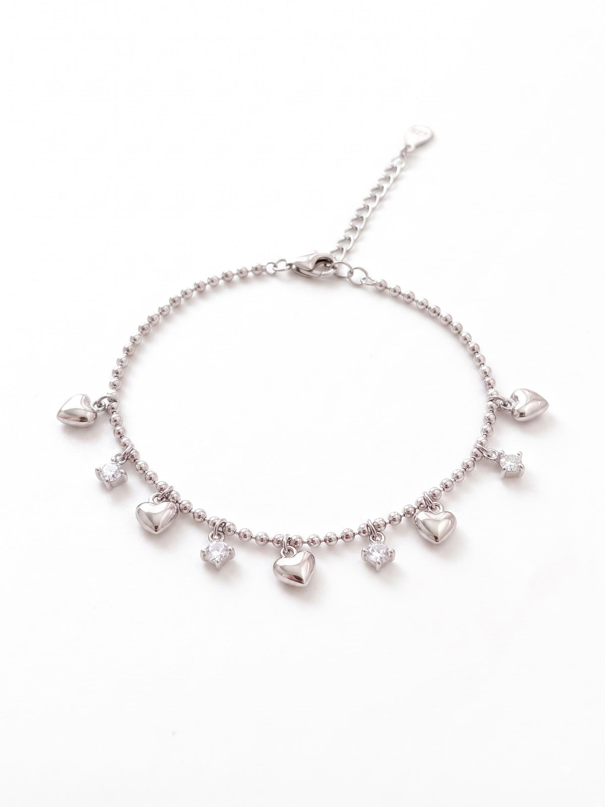 The Sweetheart Sparkle Beaded Charm Bracelet