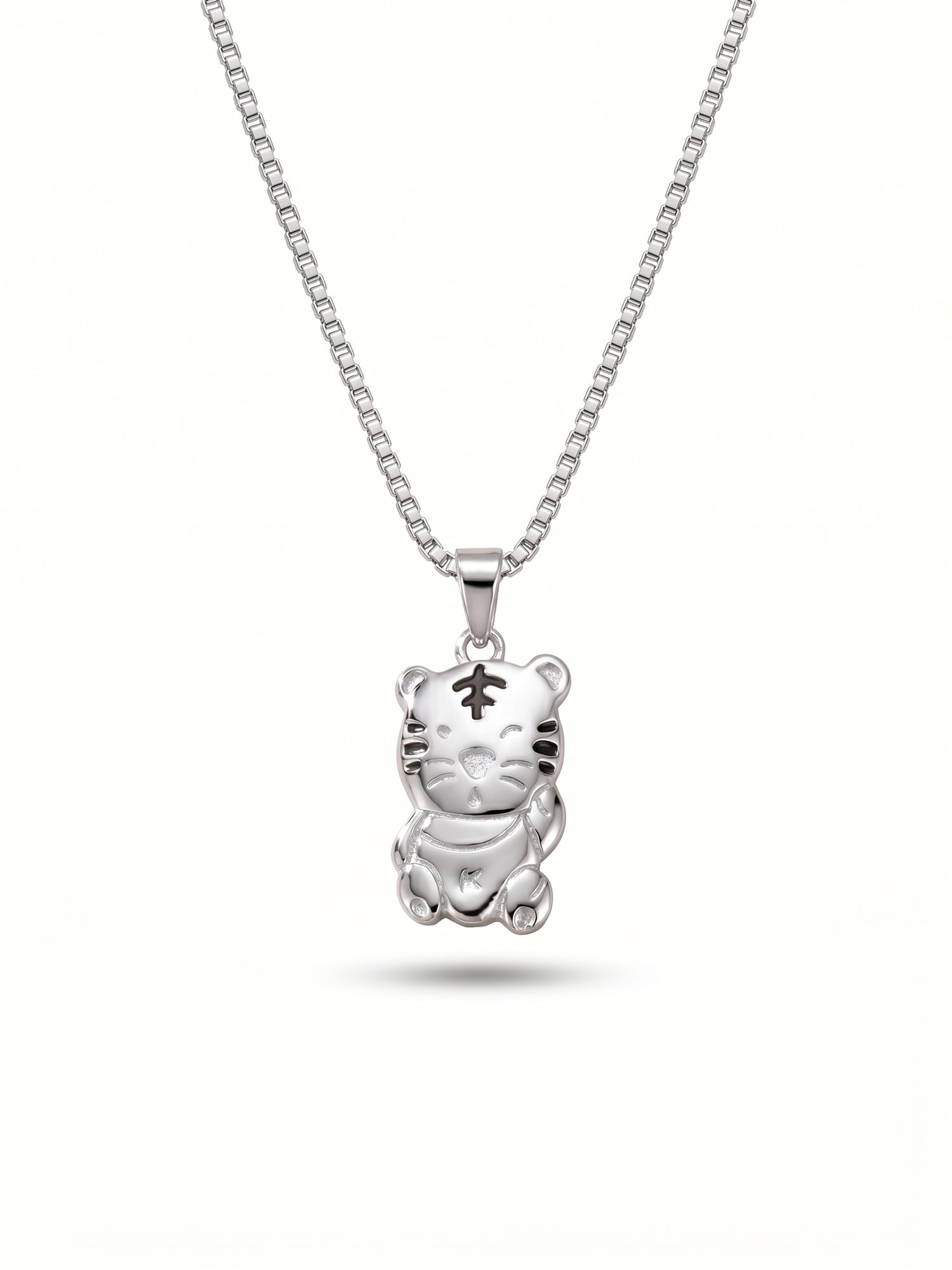 Chubby Baby Tiger Pendant Necklace for Kids