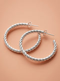 Twisted Rope Open Hoops