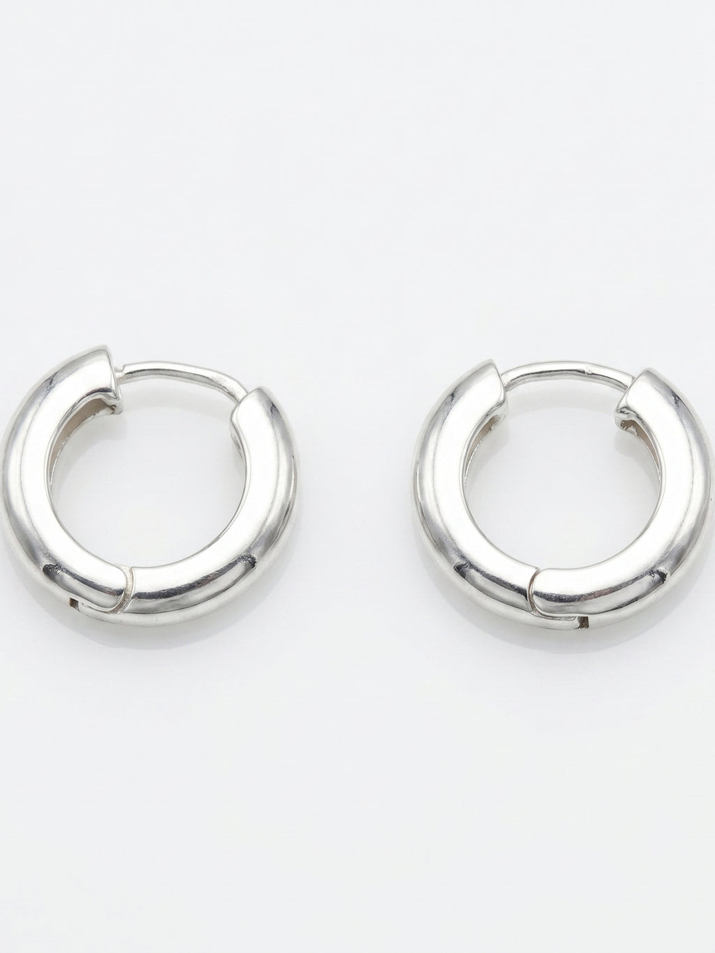 Polished High-Shine Huggie Hoops