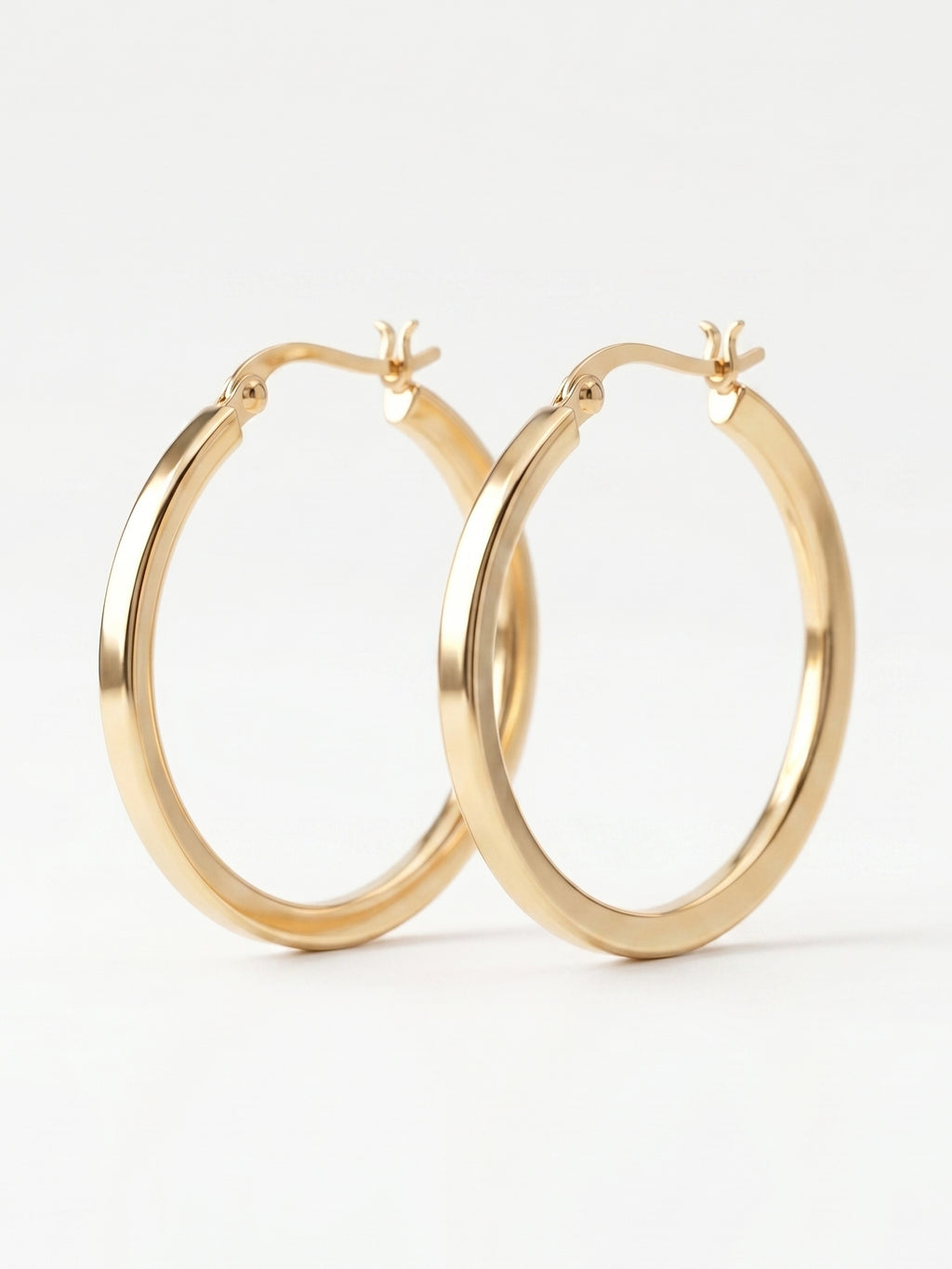 Lustrous Classic Hoop Earrings