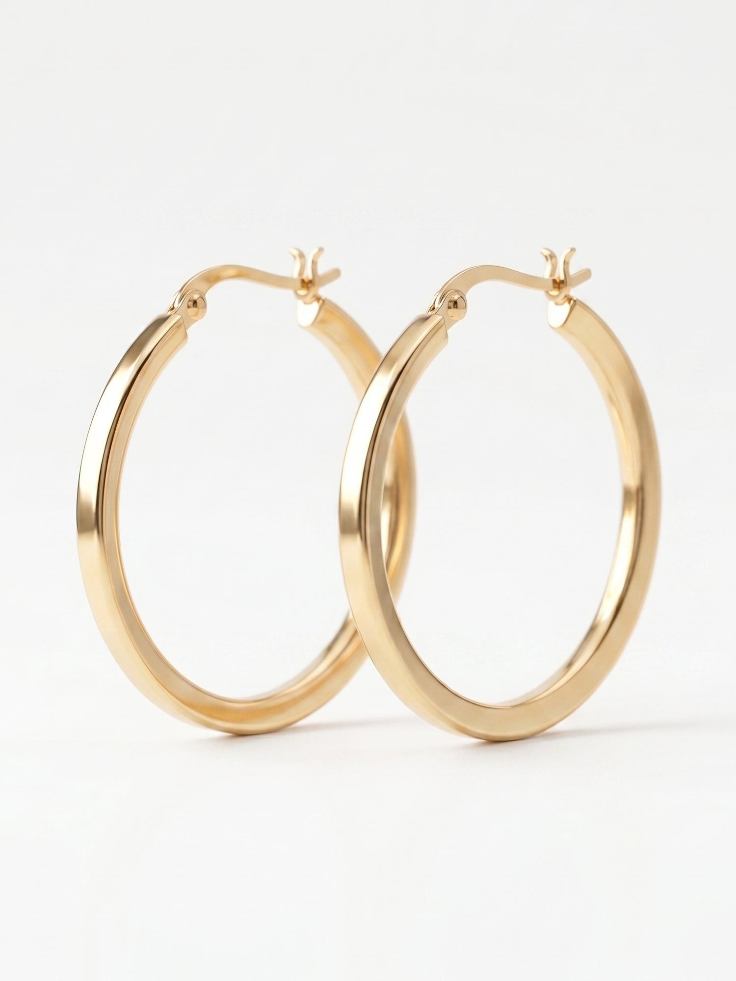 Lustrous Classic Hoop Earrings