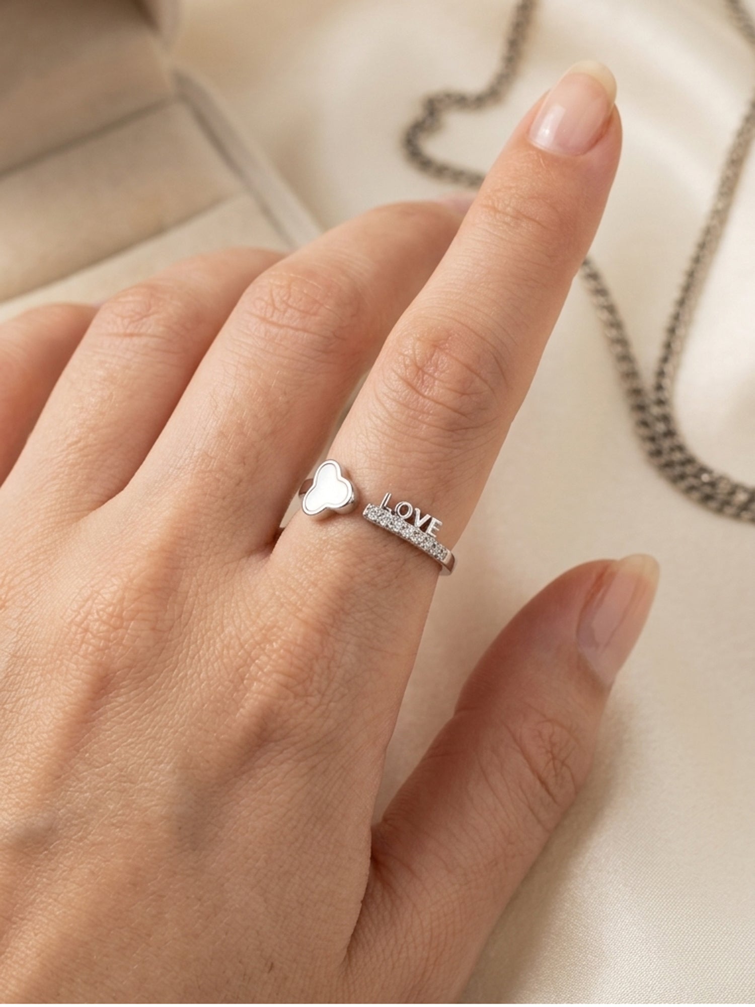 Love Blossom Bypass Ring