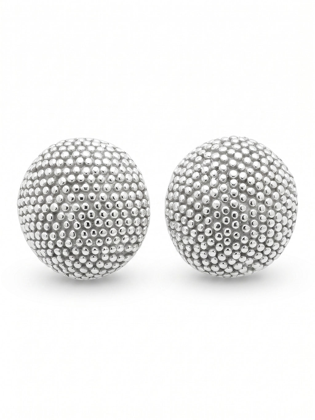 Granulated Orb Sculptural Studs