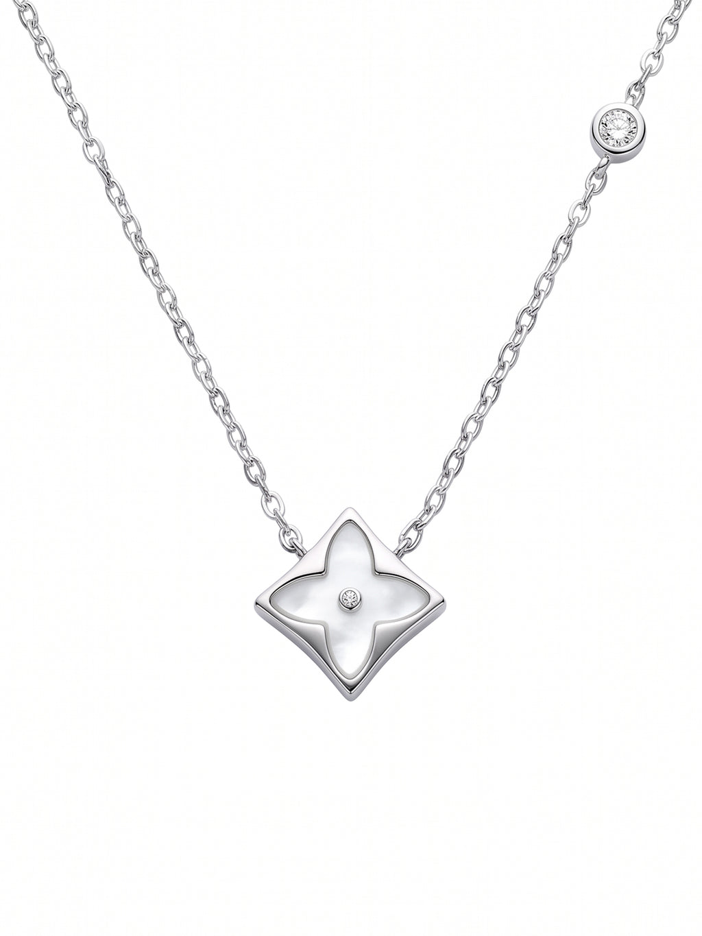 The Lumina Mother-of-Pearl Starburst Pendant Necklace