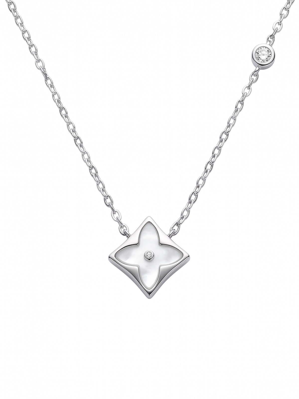 The Lumina Mother-of-Pearl Starburst Pendant Necklace