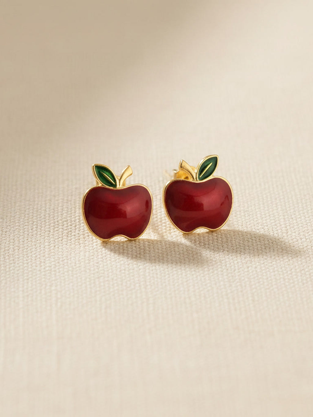 Whimsical Apple Delight Studs