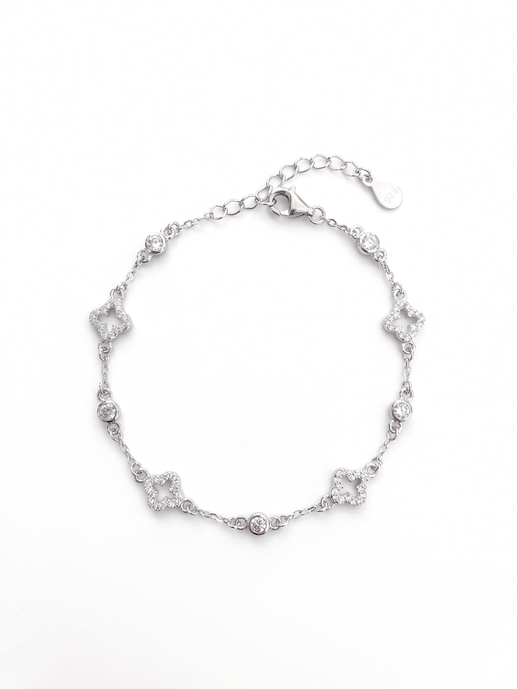 The Celestia Pavé Clover Station Bracelet