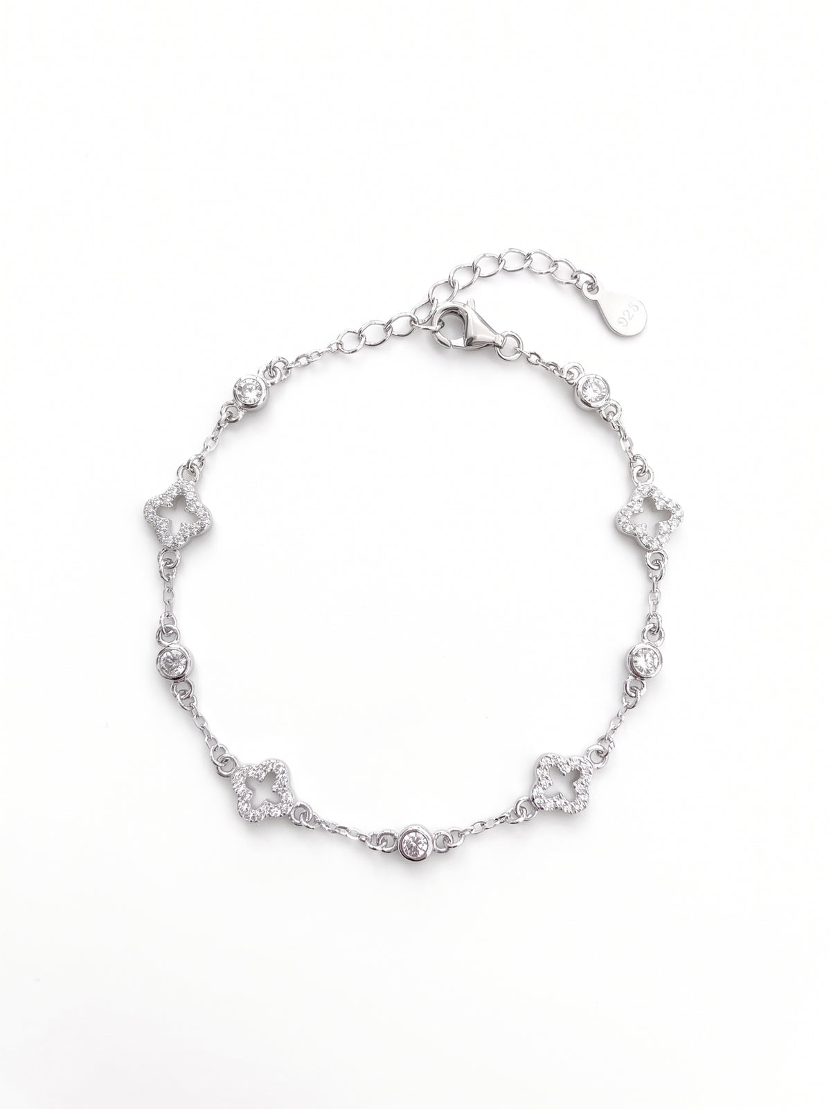 The Celestia Pavé Clover Station Bracelet