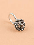 Oxidized Stellar Mandala Nose Pin