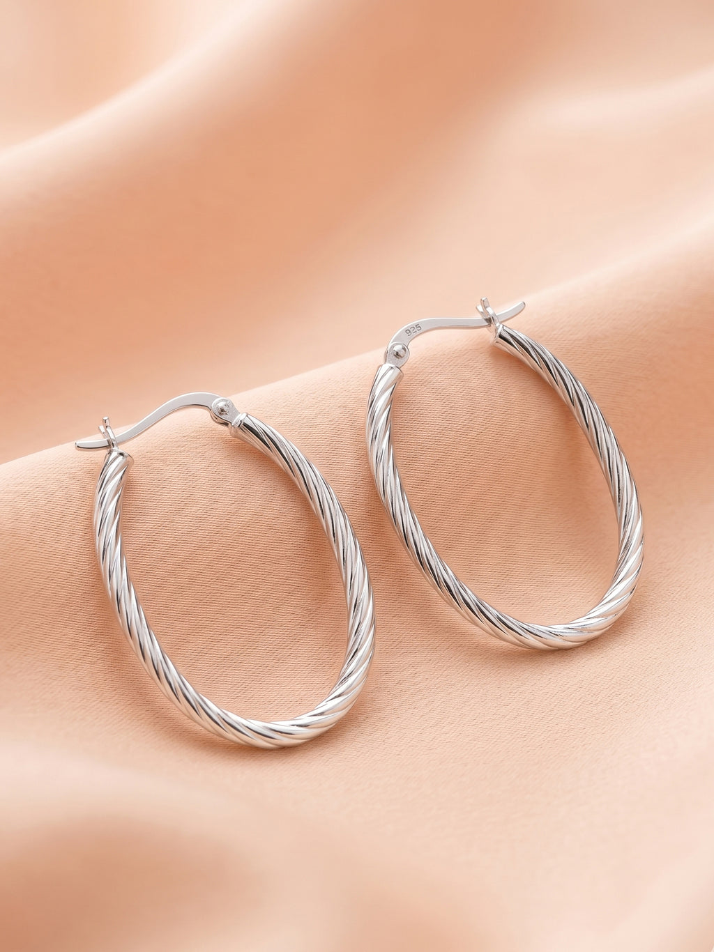 Sculptural Ribbon Twist Hoops