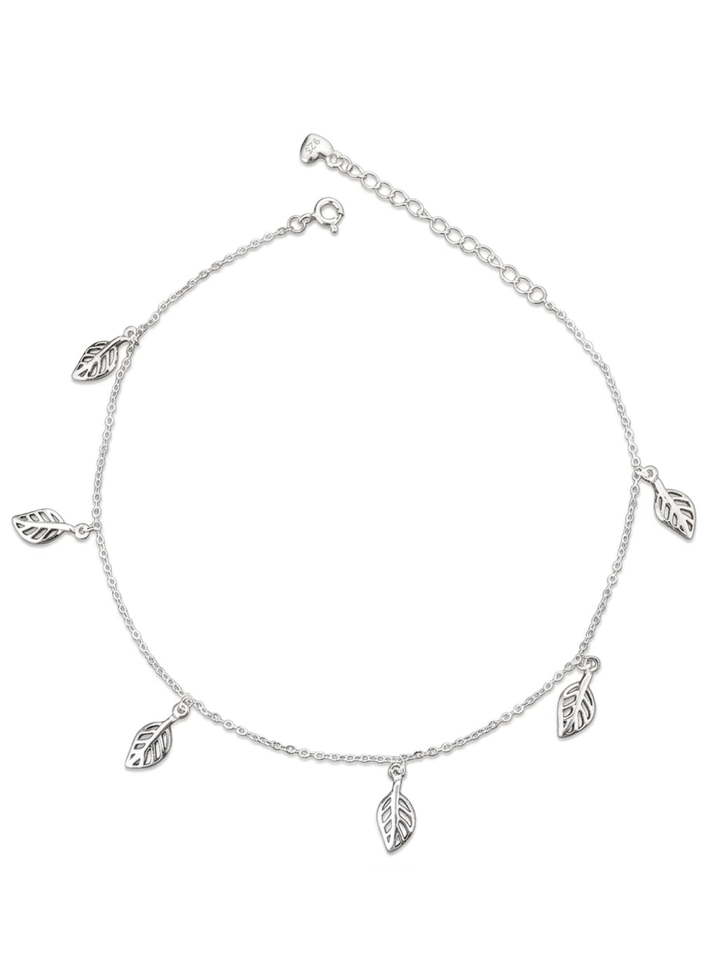 Hollow Leaf Charm Anklet