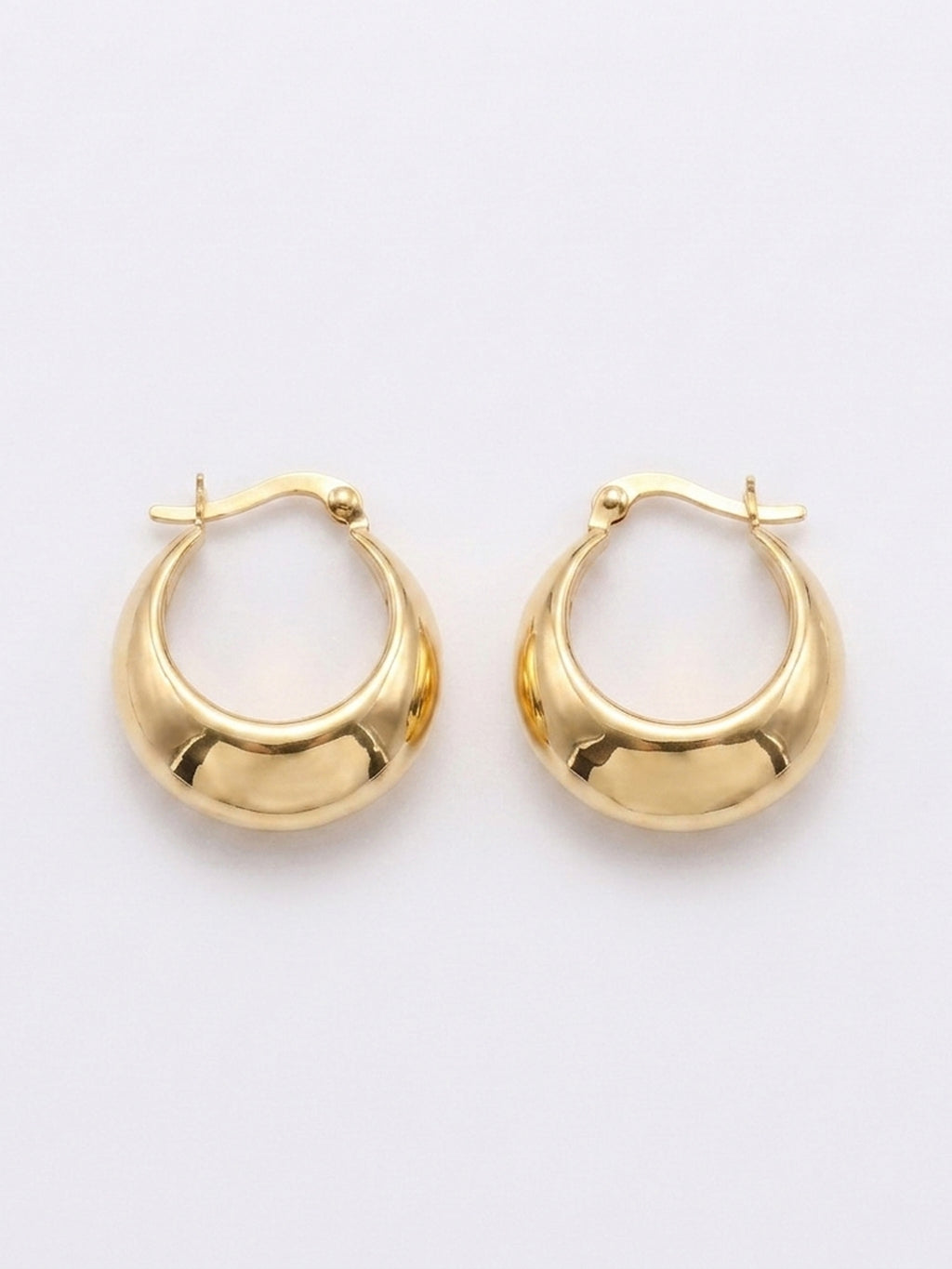 Gilded Crescent Dome Hoops