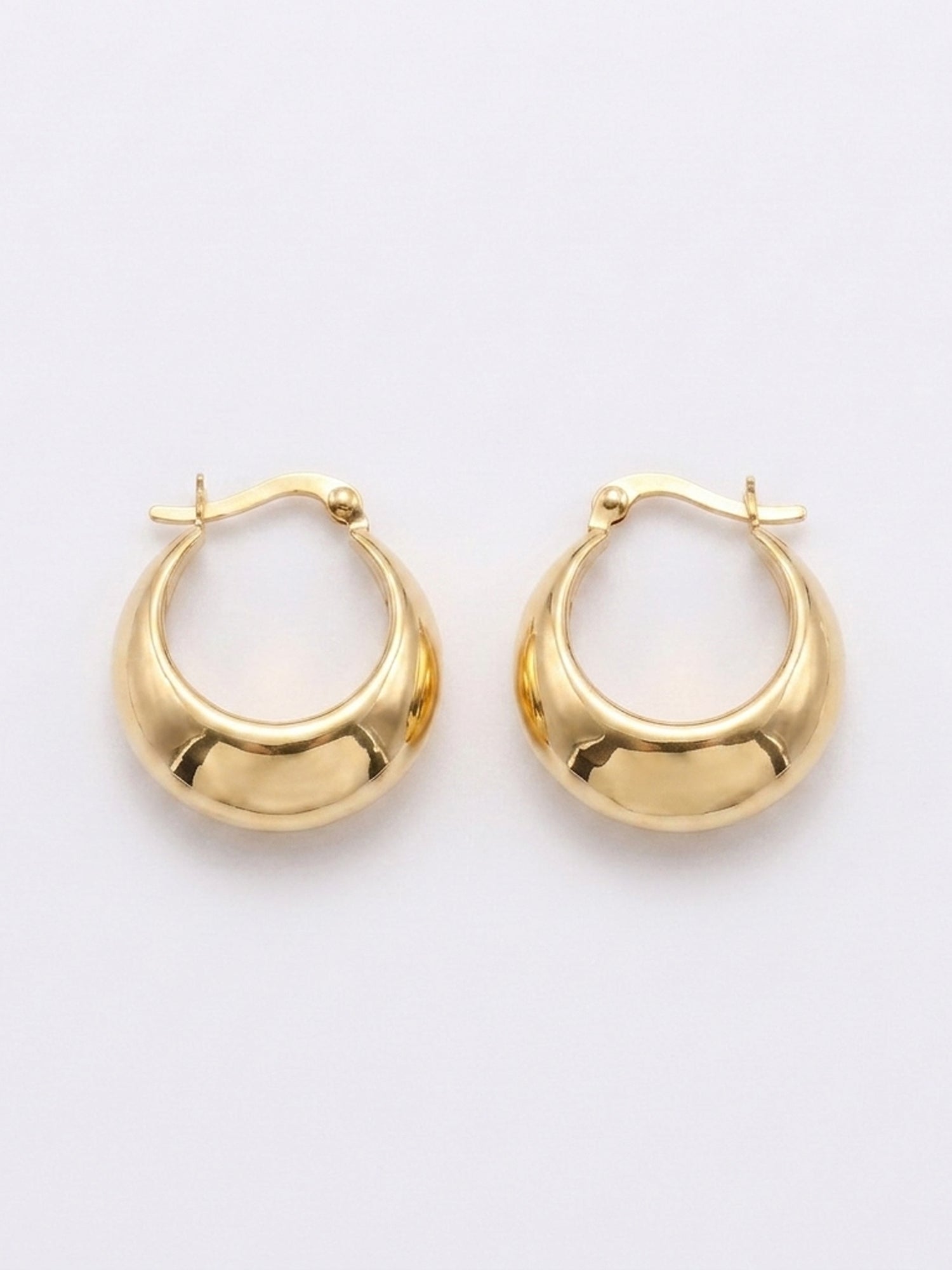 Gilded Crescent Dome Hoops