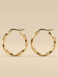 Gilded Twisted Horizon Hoops