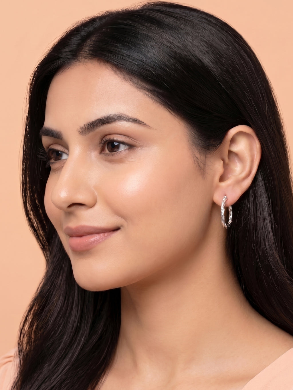Twisted Teardrop Hoop Earrings